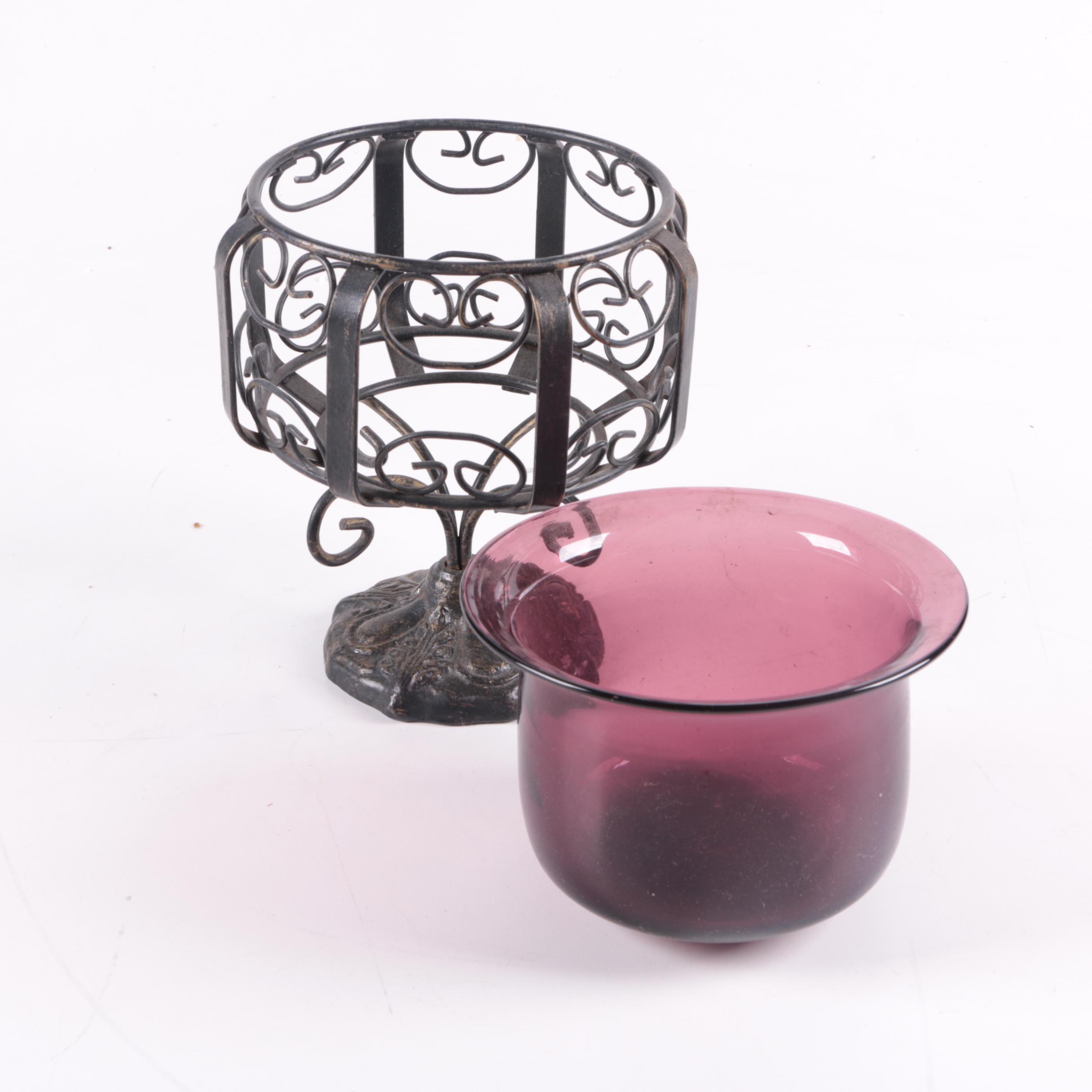 Desk Caddy by Bombay, Bamboo Box and Candle Holder