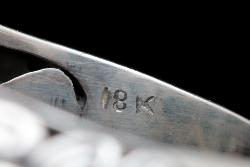 Sterling Silver, 18K Gold, Blue Mabé Pearl and Blue Topaz Cocktail Ring