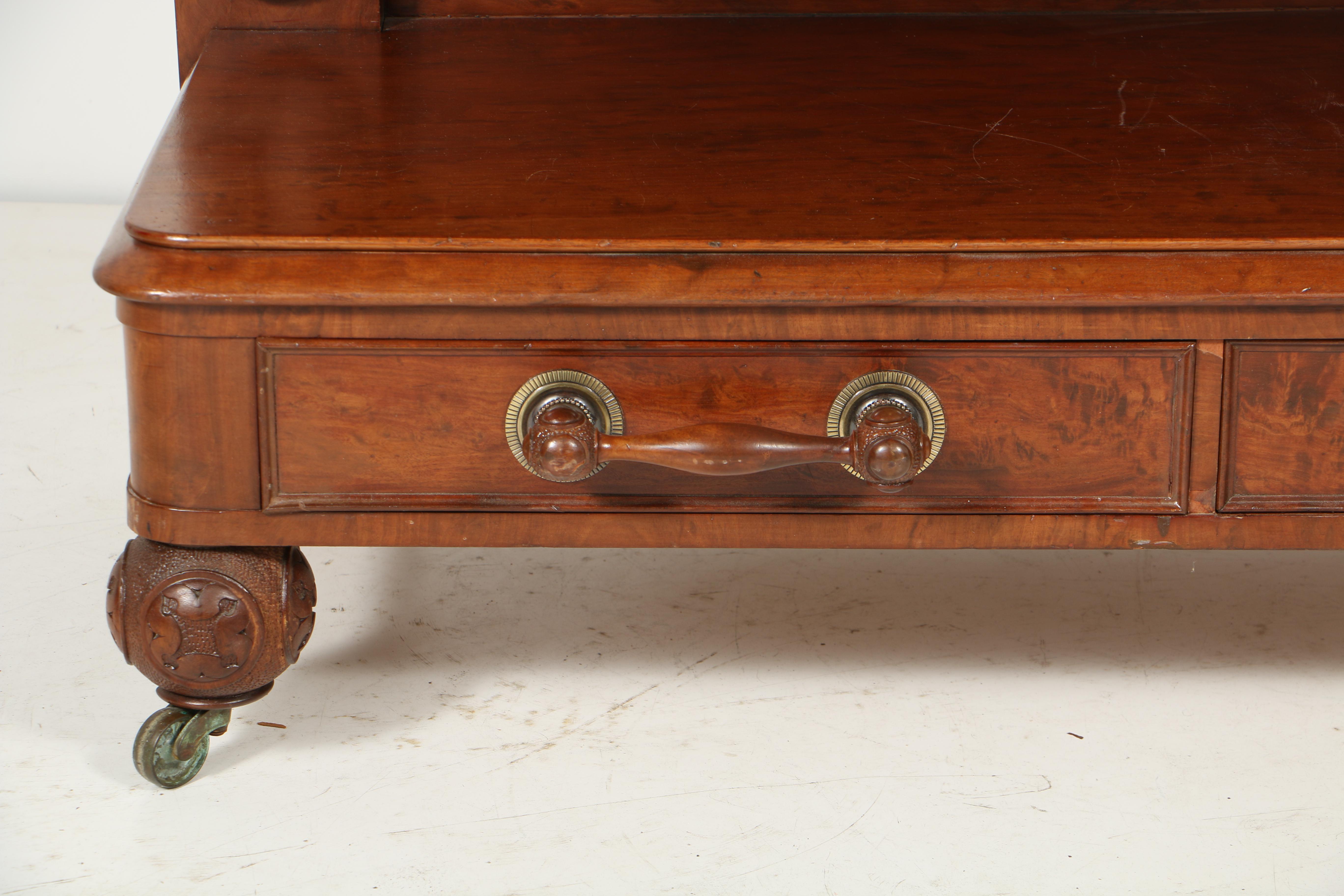 Antique Victorian Three-Tier Walnut Server