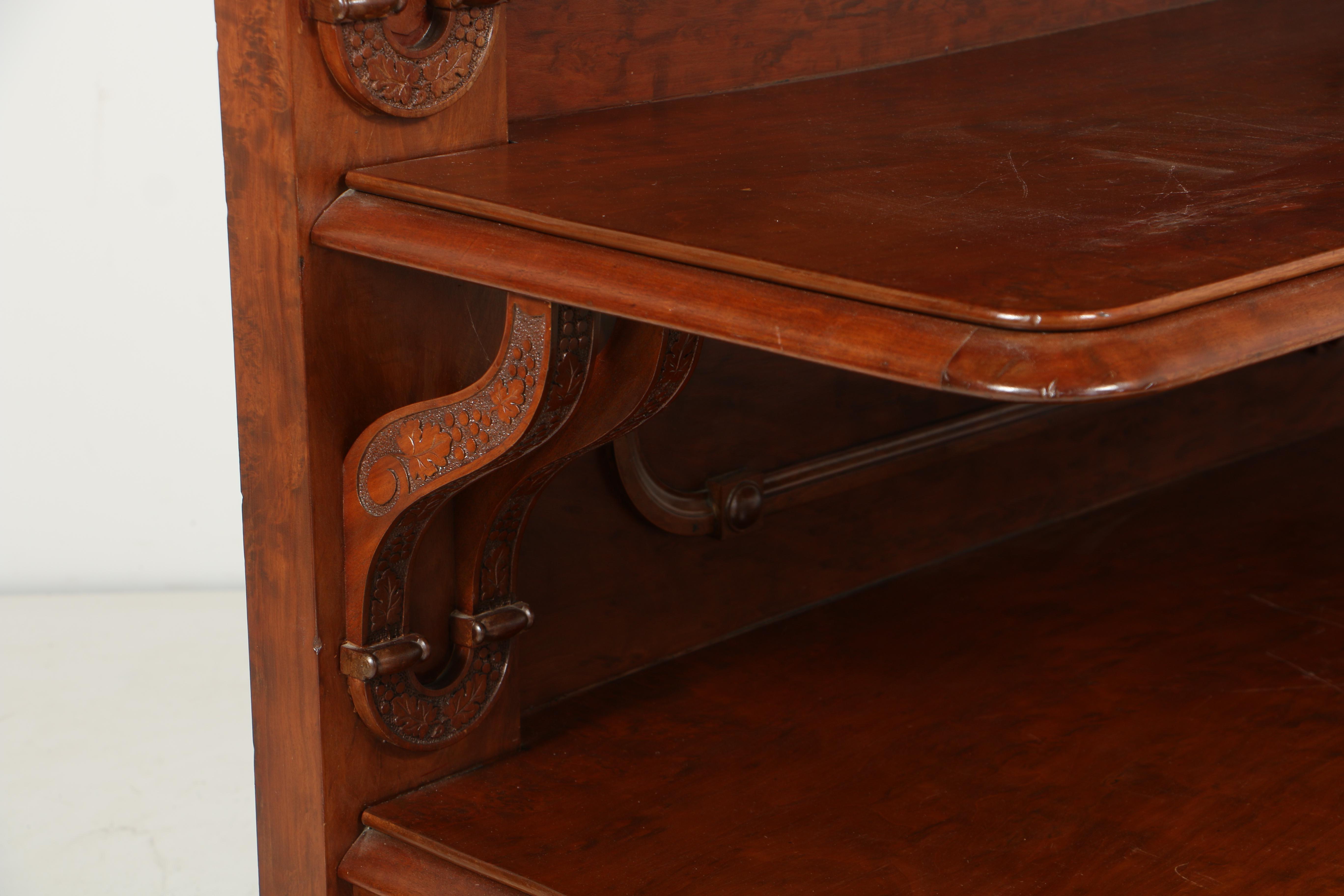 Antique Victorian Three-Tier Walnut Server