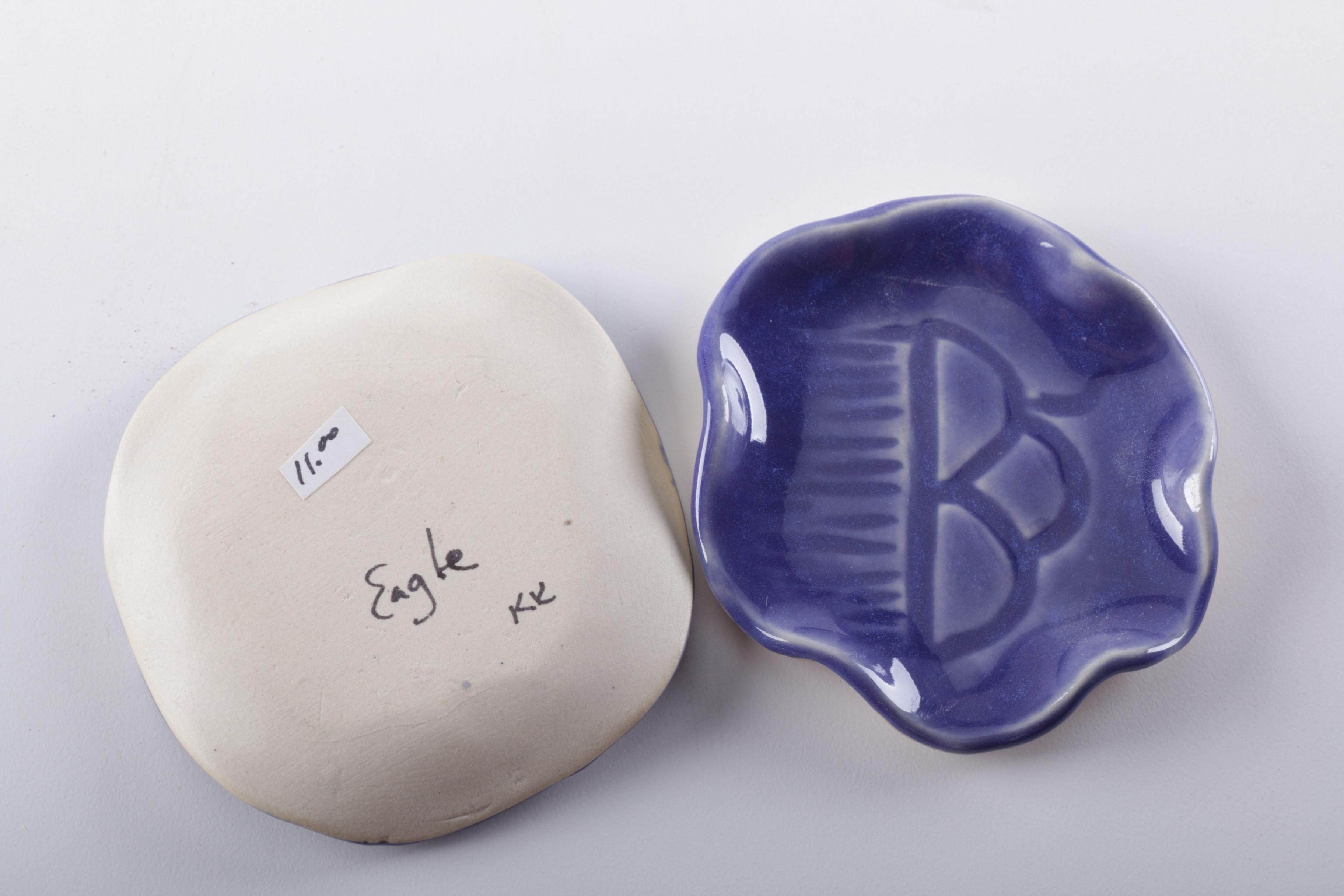 Seven Pieces of  Earthenware Table Decor