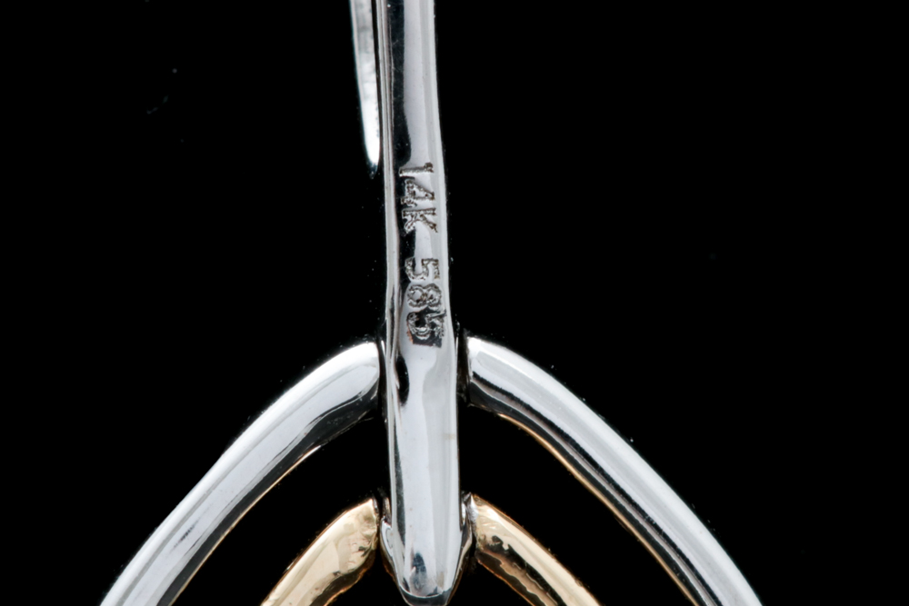 14K Two-Tone Gold and Diamond Pendant with Chain