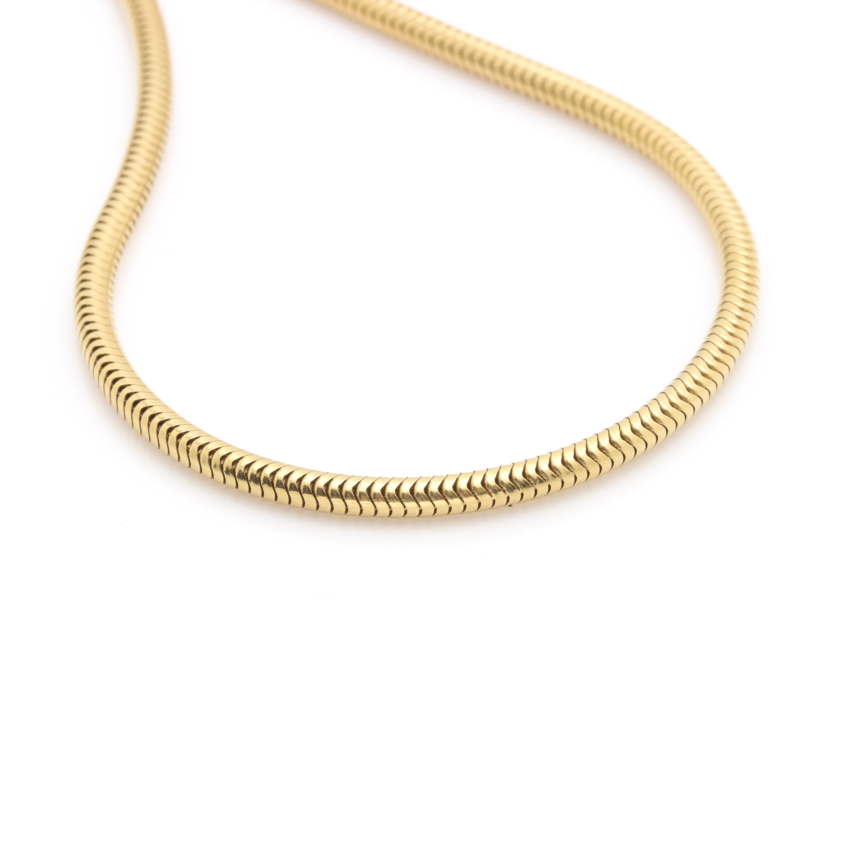 18K Yellow Gold Snake Chain Necklace
