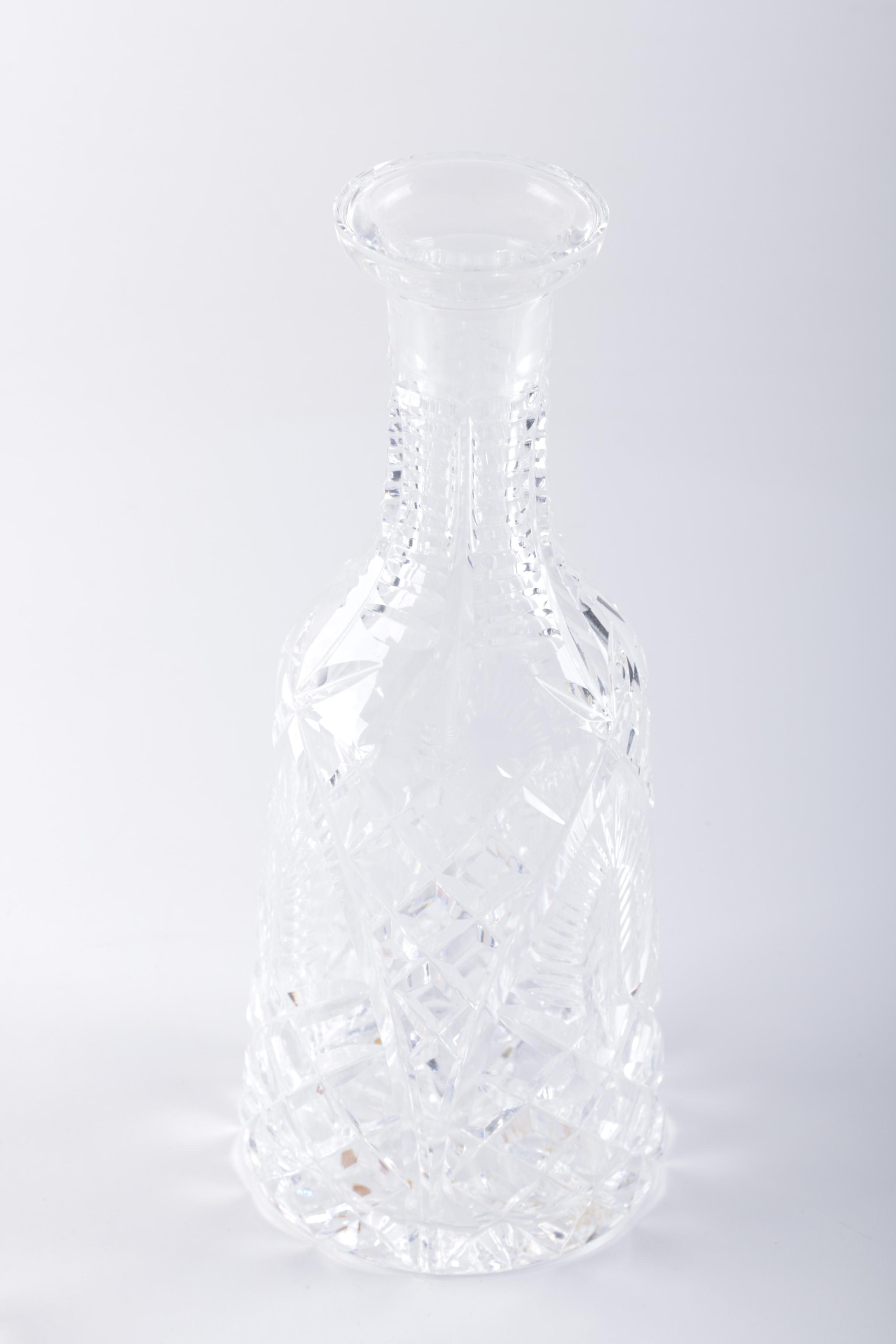 Crystal Dish and Decanter