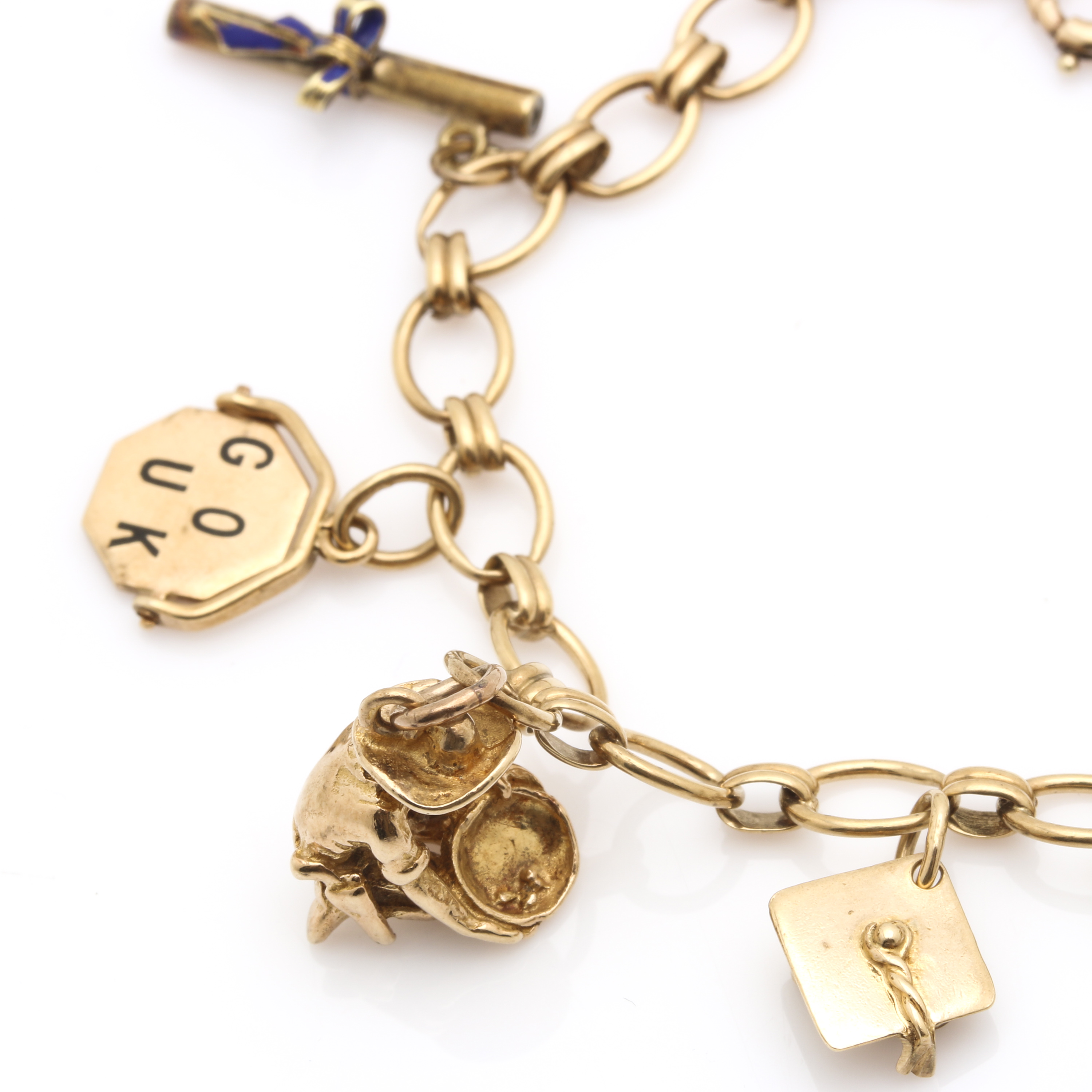 14K Yellow Gold Charm Bracelet