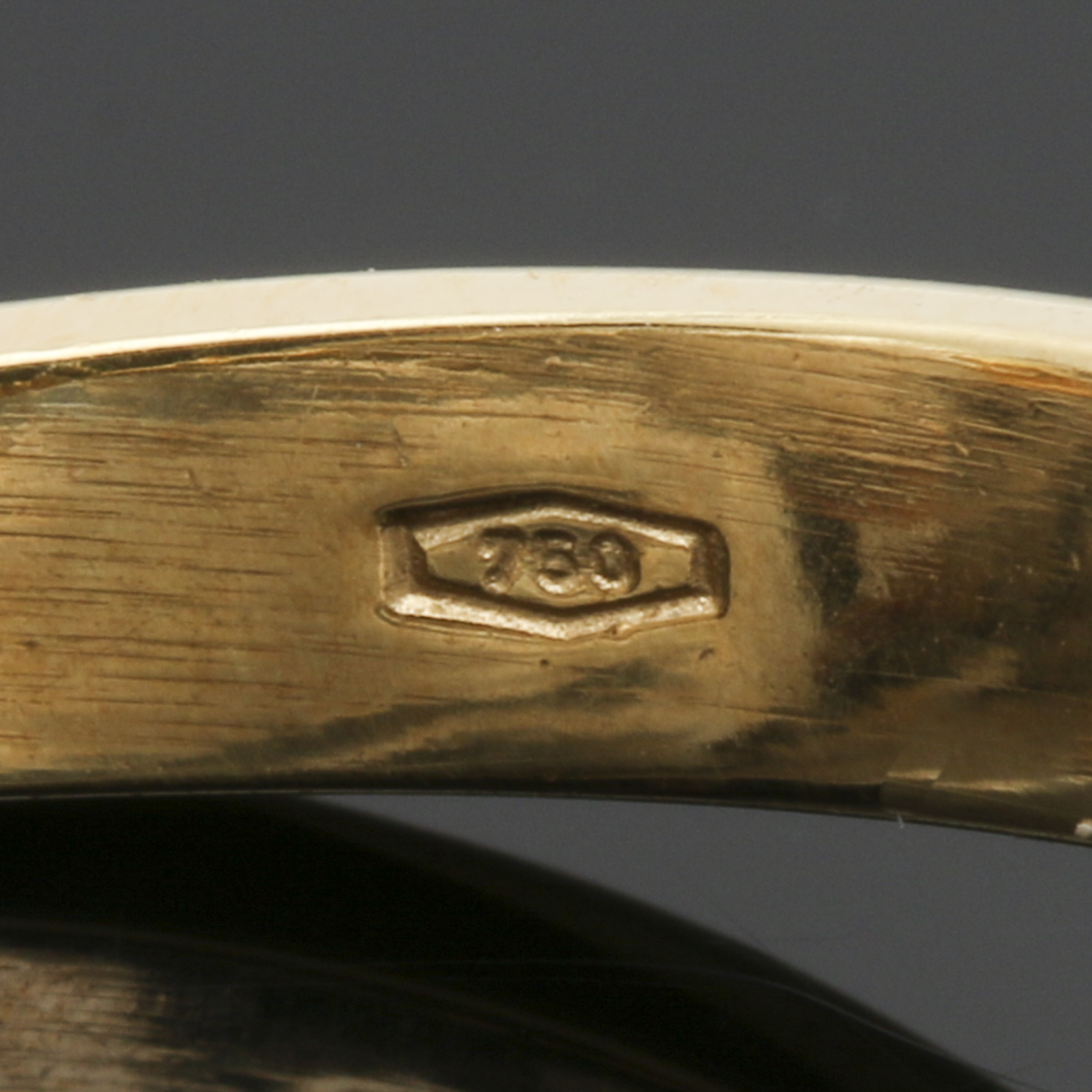 18K Yellow Gold Cultured Pearl and Diamond Ring