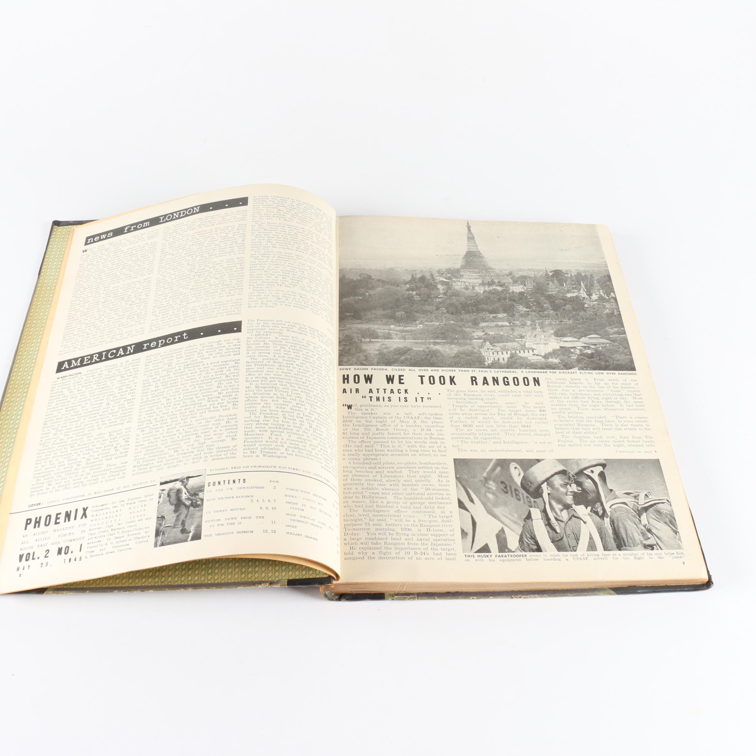 1945 Two-Volumes of "Phoenix" Magazine