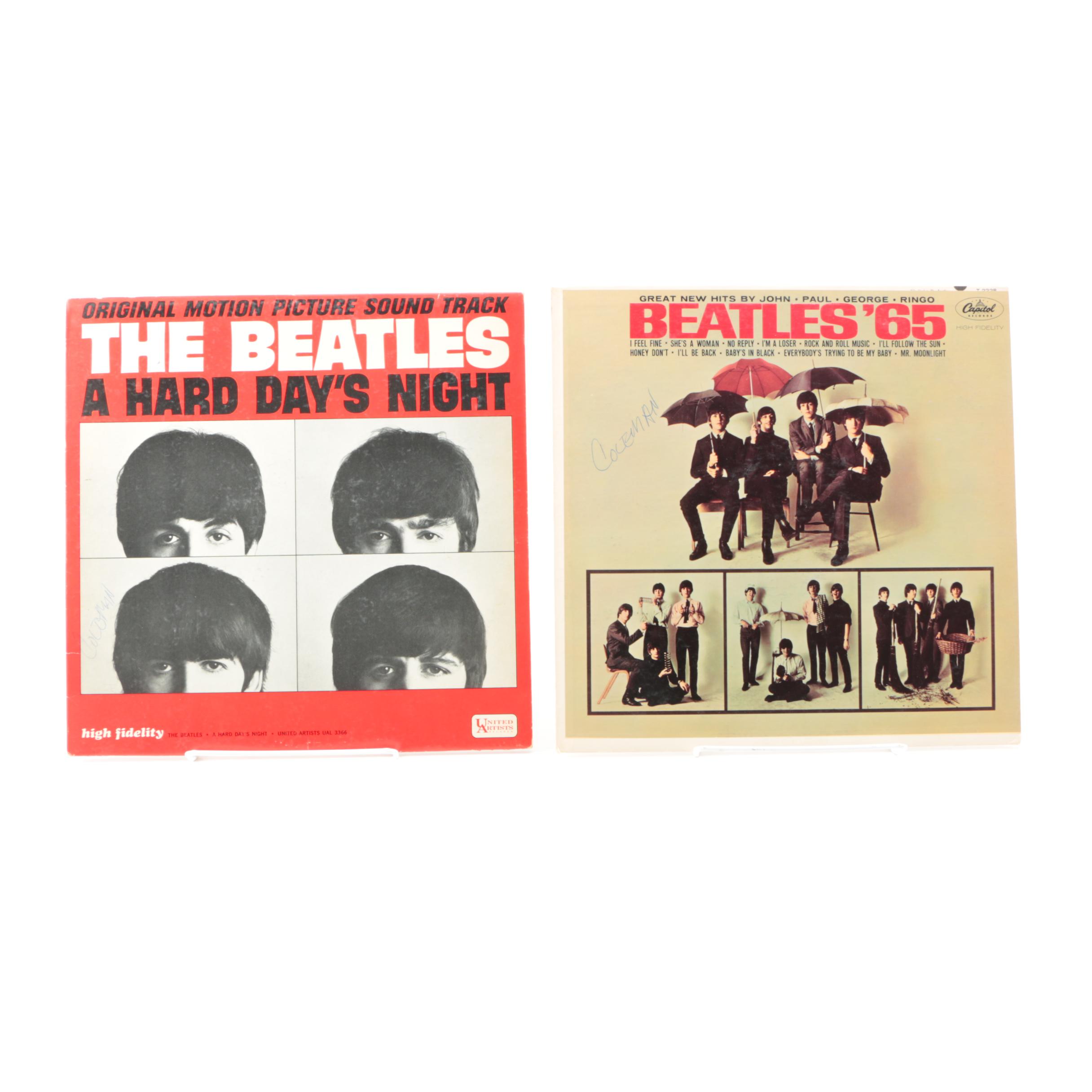 "Beatles '65" and "Hard Day's Night" LPs