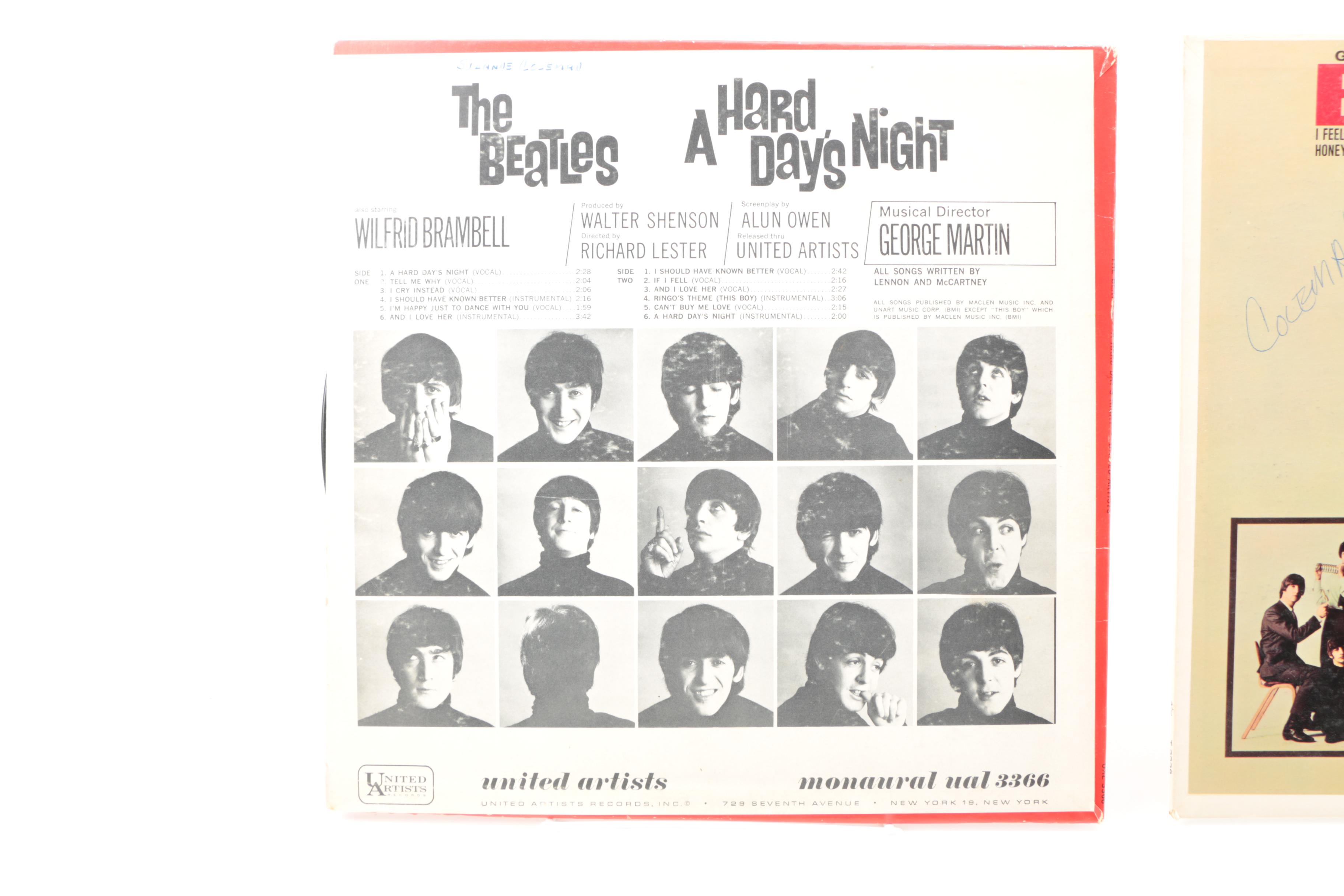 "Beatles '65" and "Hard Day's Night" LPs