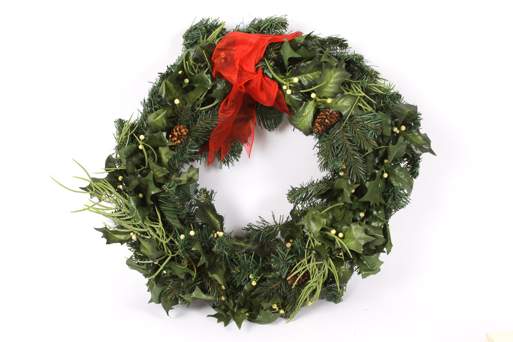 Hallmark Holiday Wreath and "Santas Around the World" Ornaments