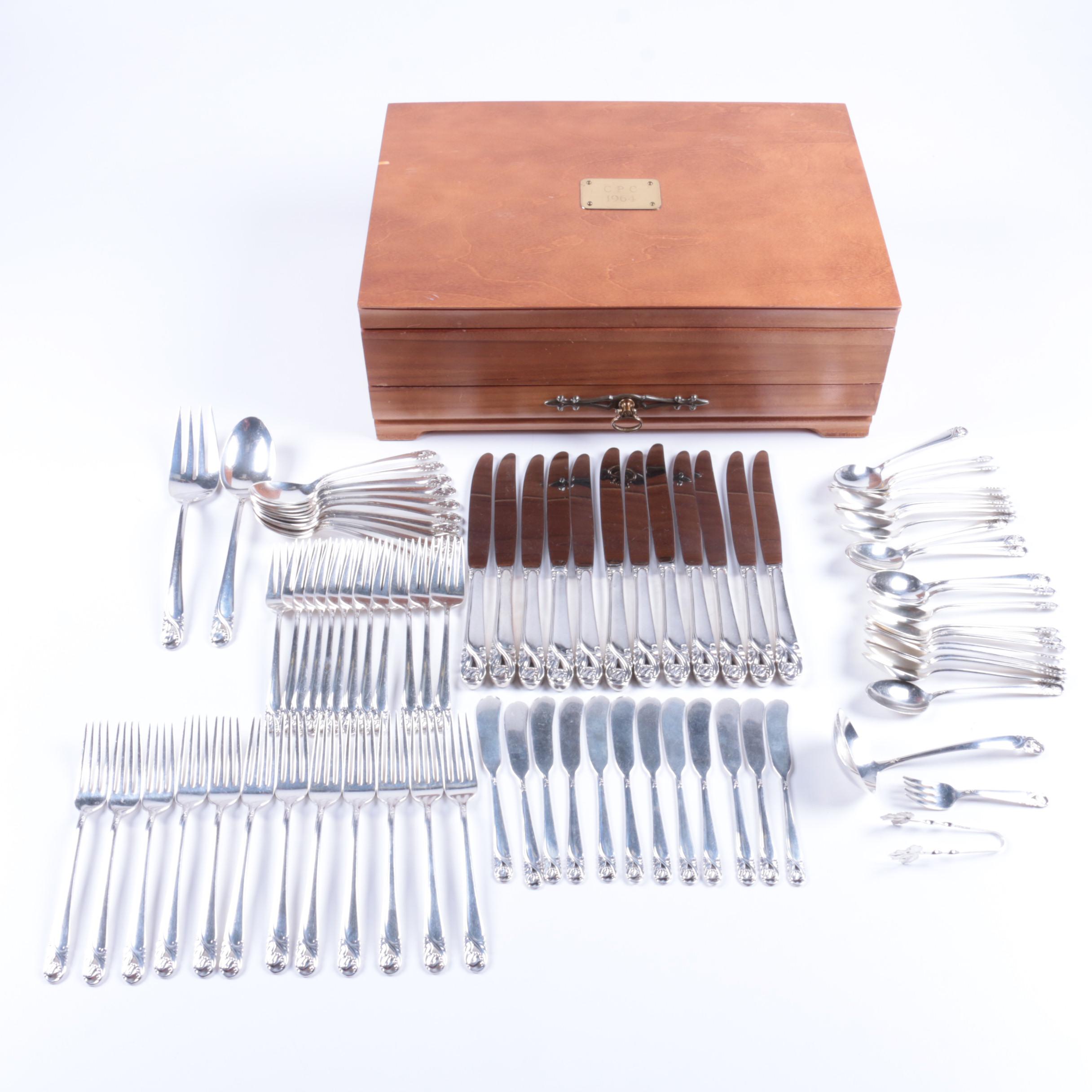 International Silver Co. "Spring Glory" Sterling Silver Flatware Set