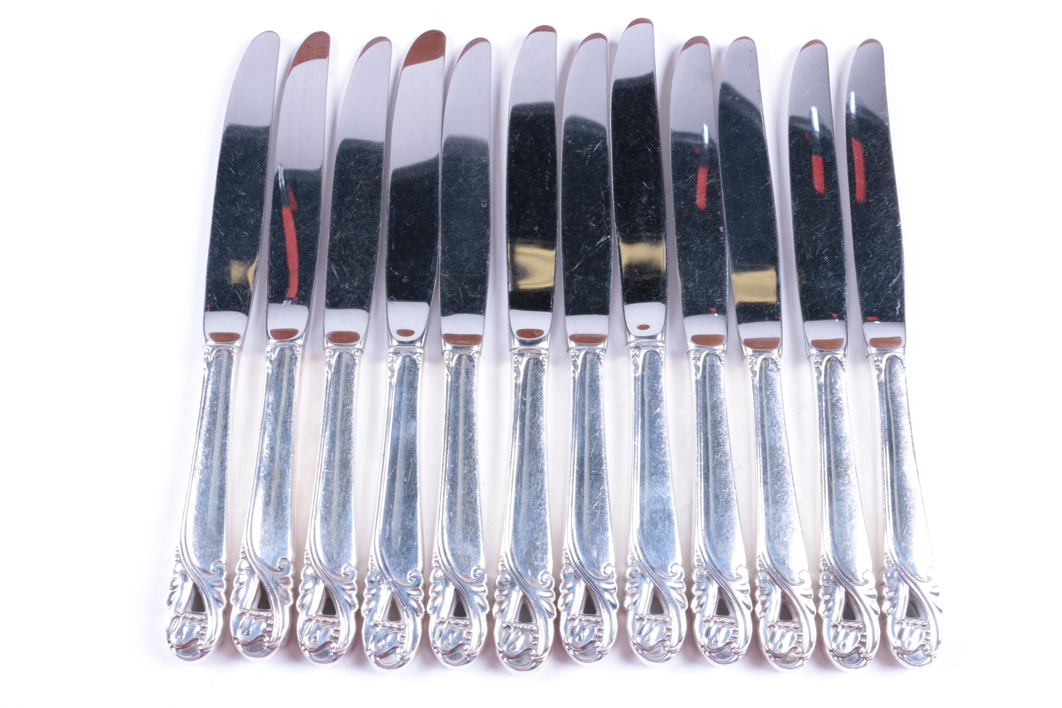 International Silver Co. "Spring Glory" Sterling Silver Flatware Set