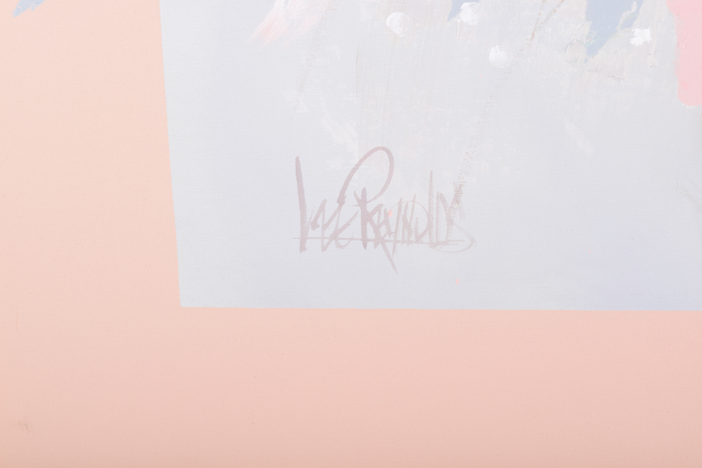 Signed Lee Reynolds Oil Painting on Canvas of of Floral Still Life