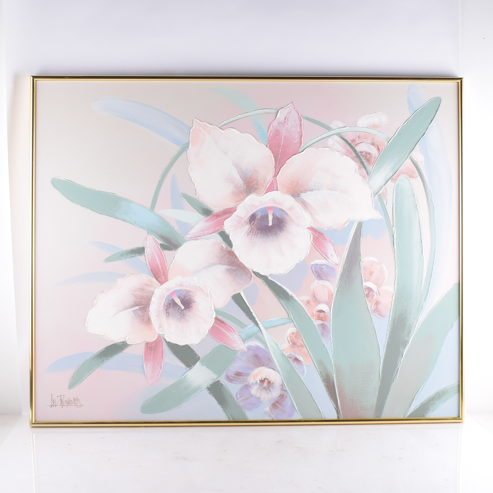 Lee Reynolds Oil Painting on Canvas of Flowers