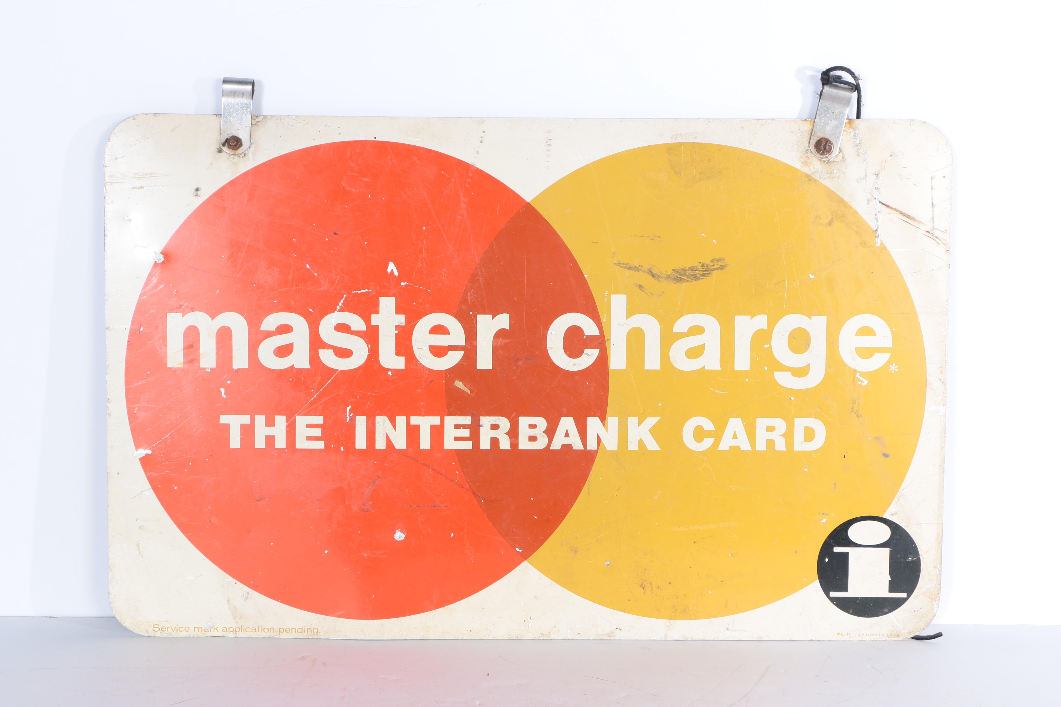 Vintage "Master Charge" Metal Sign