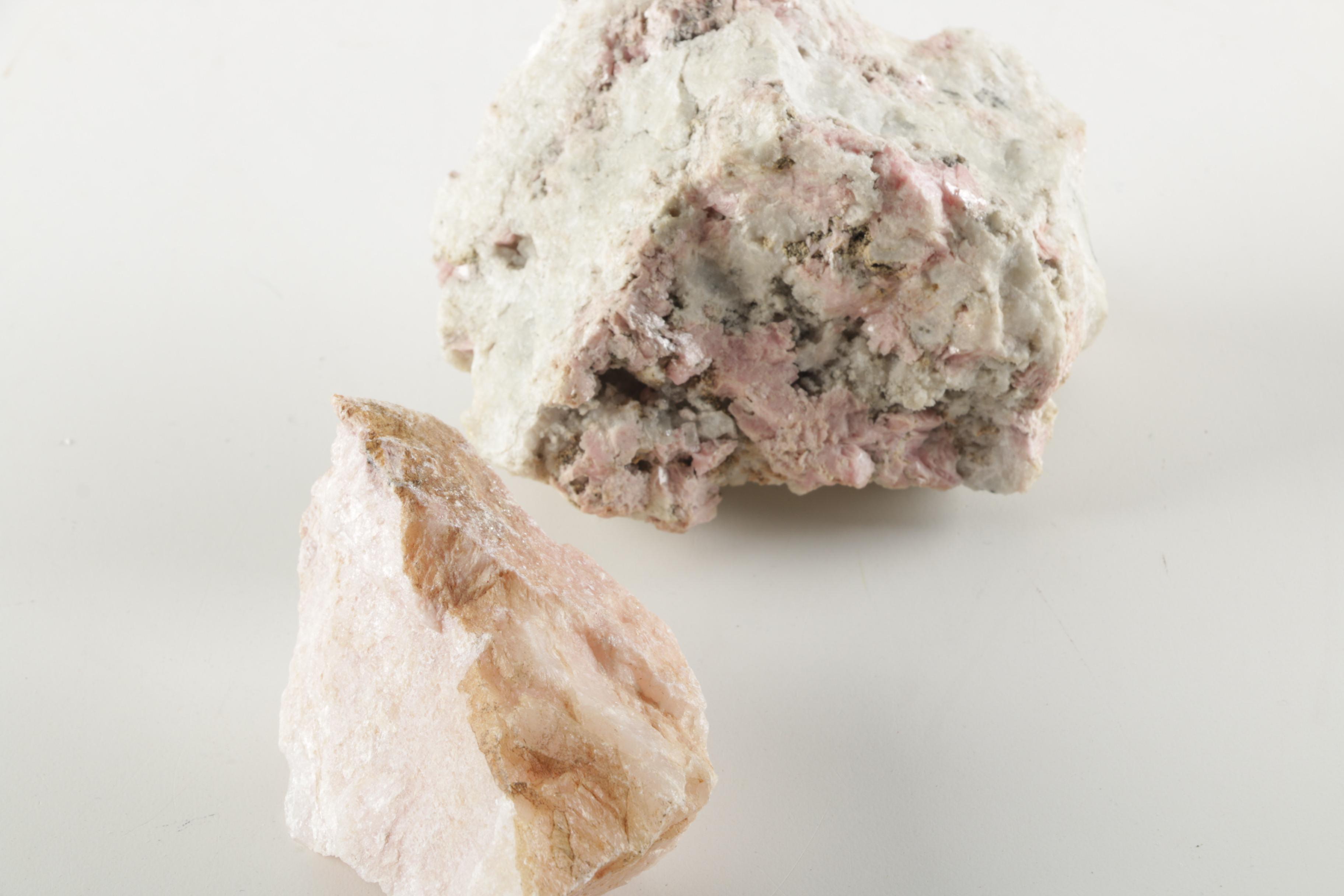 Feldspar and Rhodonite Specimens