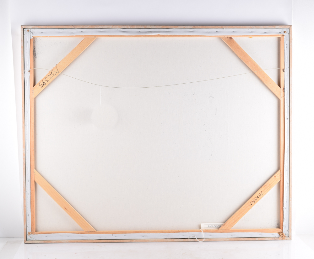 Lee Reynolds Acrylic Painting of a Garden