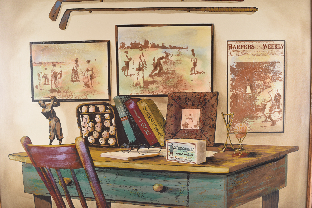 Michael Cameron Oil Painting on Canvas of an Interior Scene