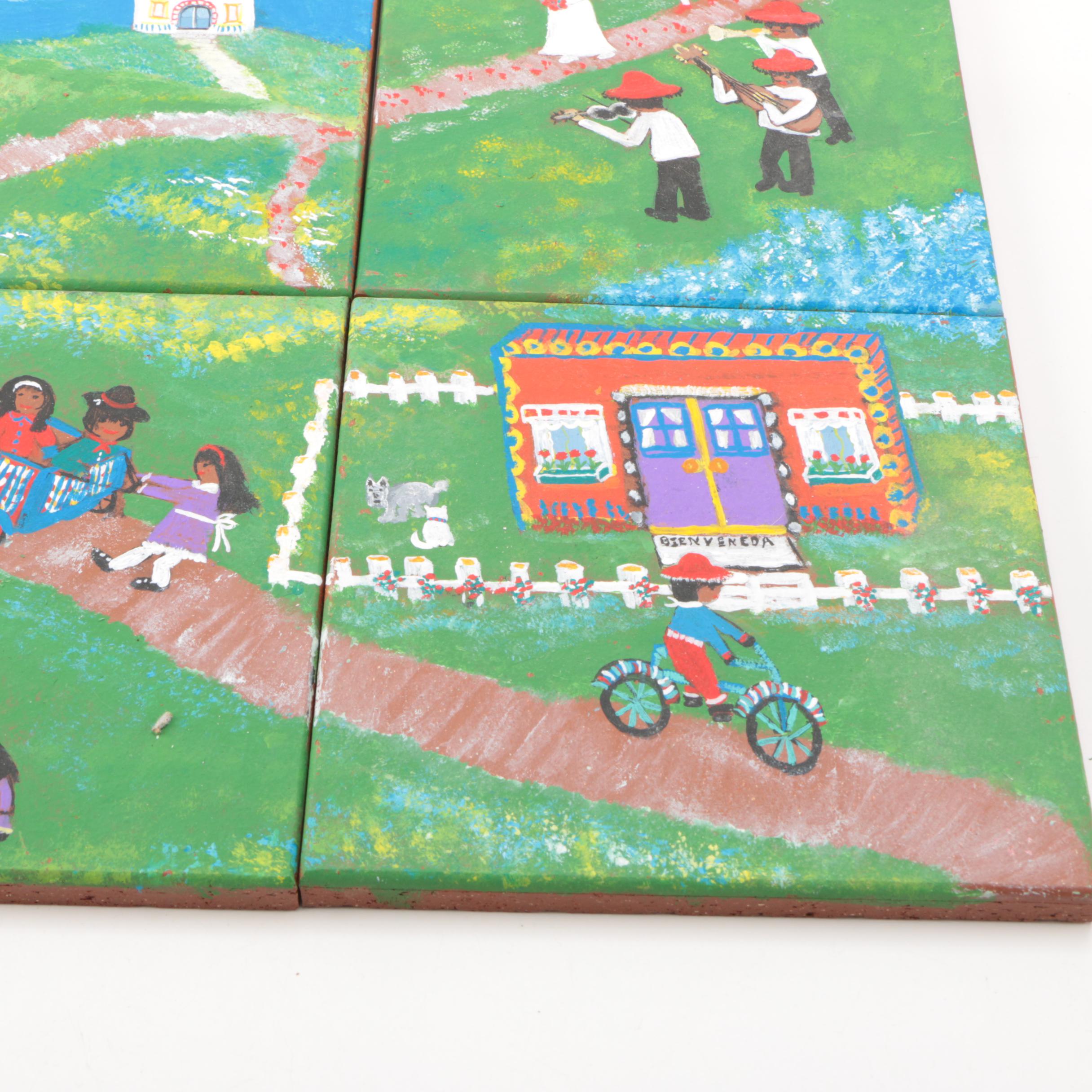 Mexican Inspired Painted Ceramic Tiles