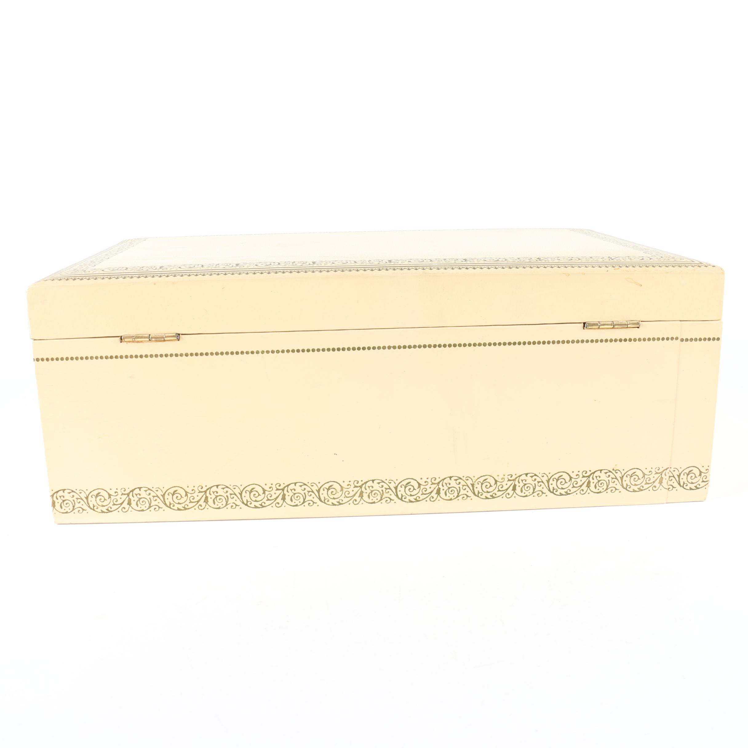 Vintage Jewelry Box and Leather Travel Photo Album