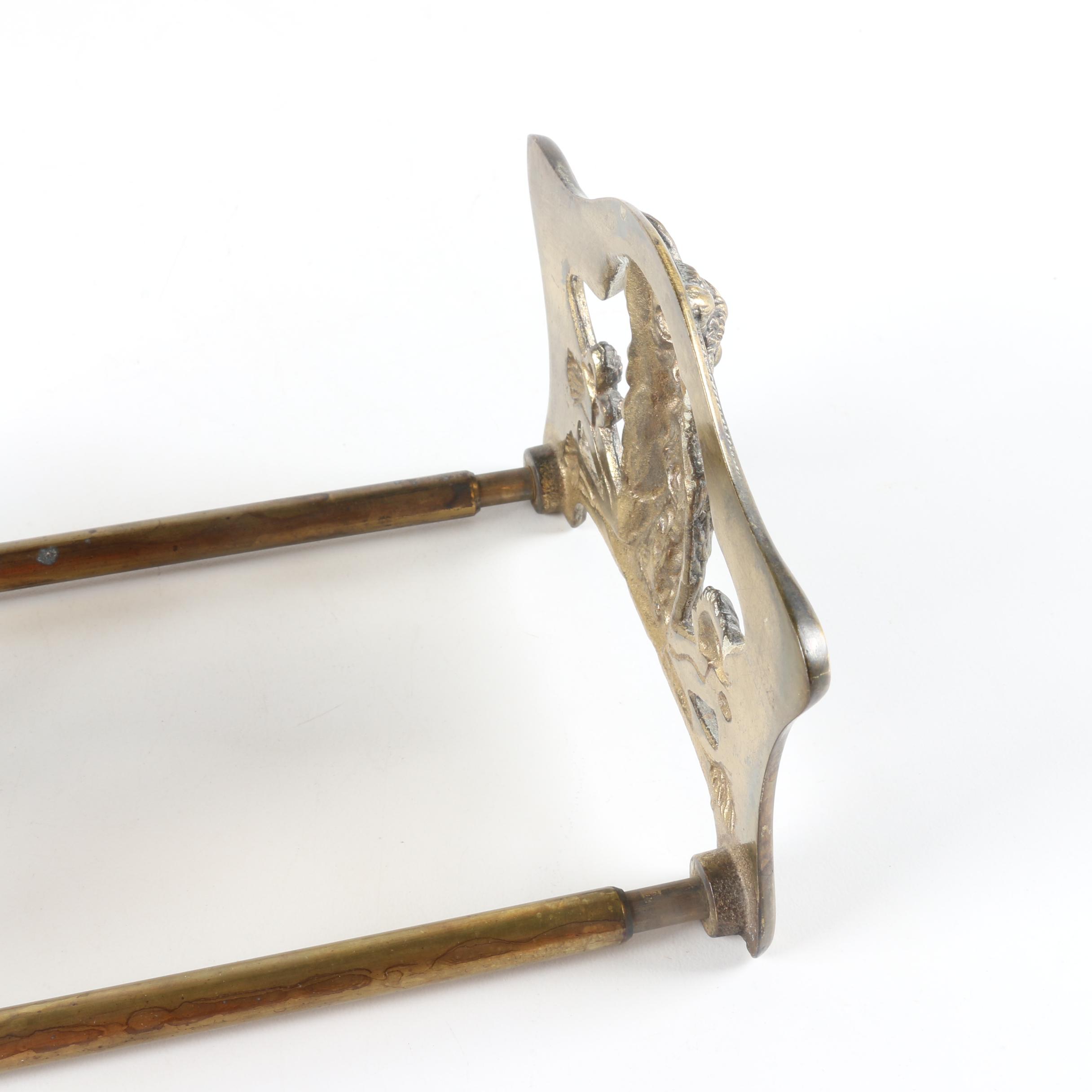 Art Nouveau Judd Brass Owl Telescoping Bookends