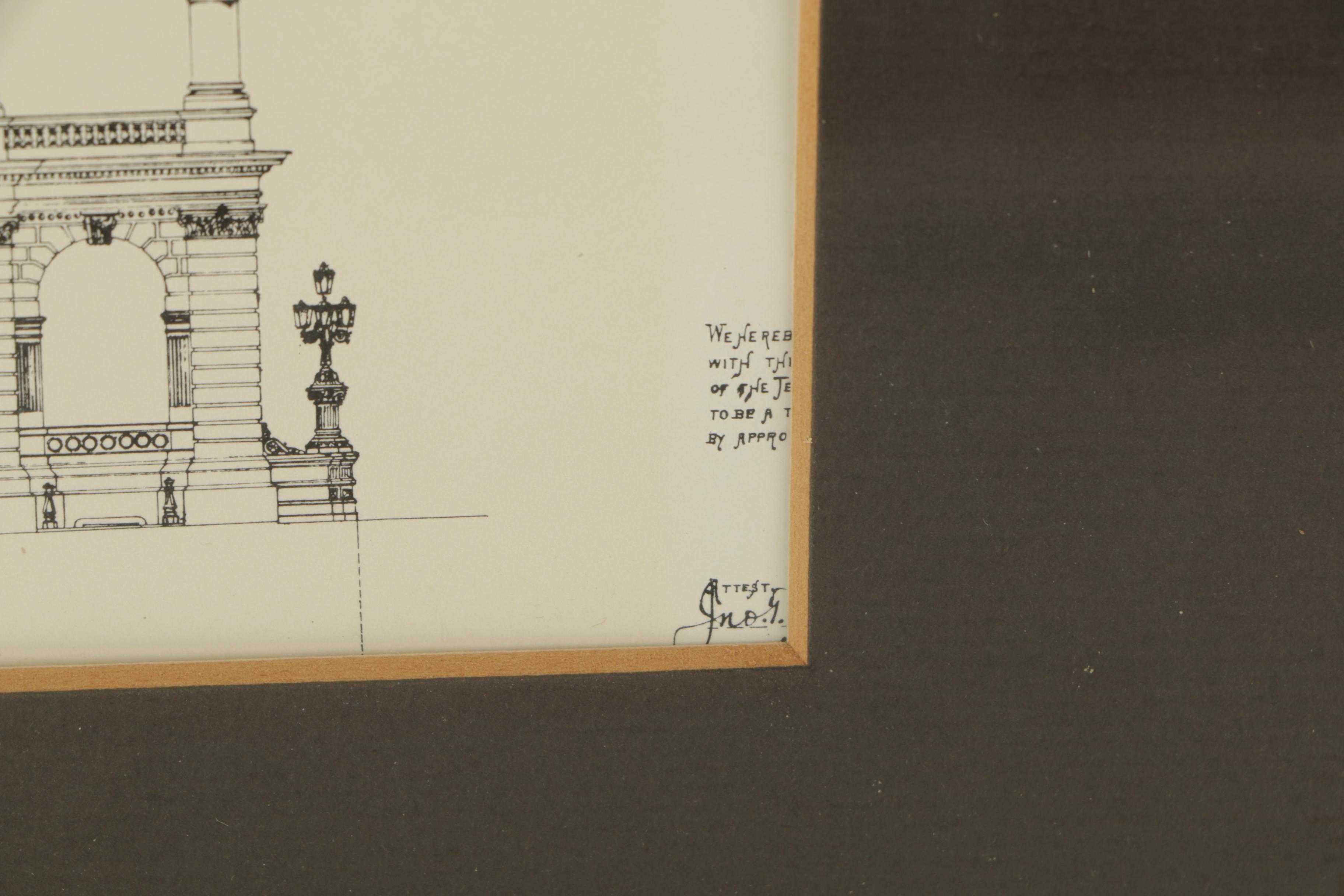 Lithograph on Paper of the Capitol Building