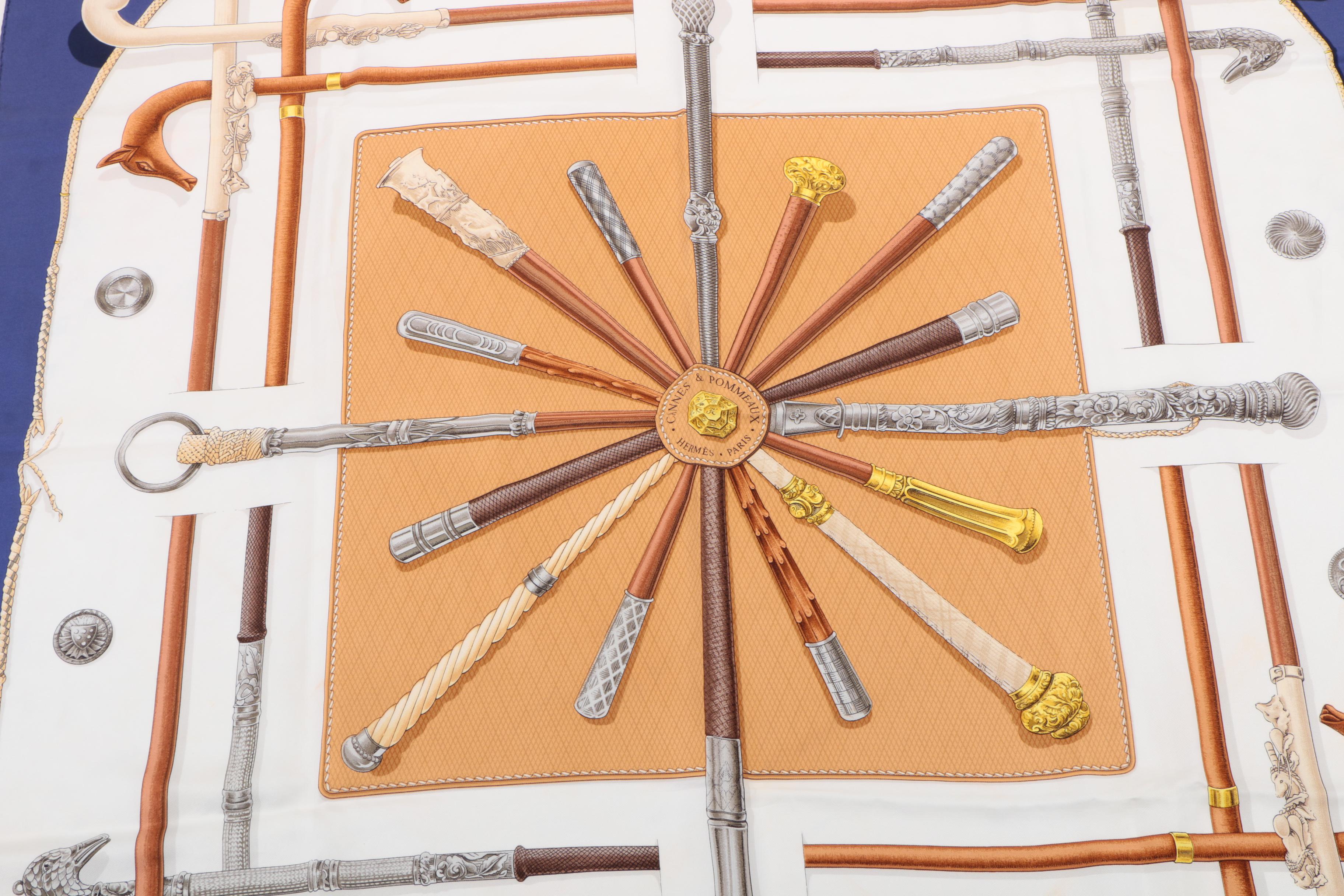 Hermès of Paris "Cannes & Pommeaux" Scarf