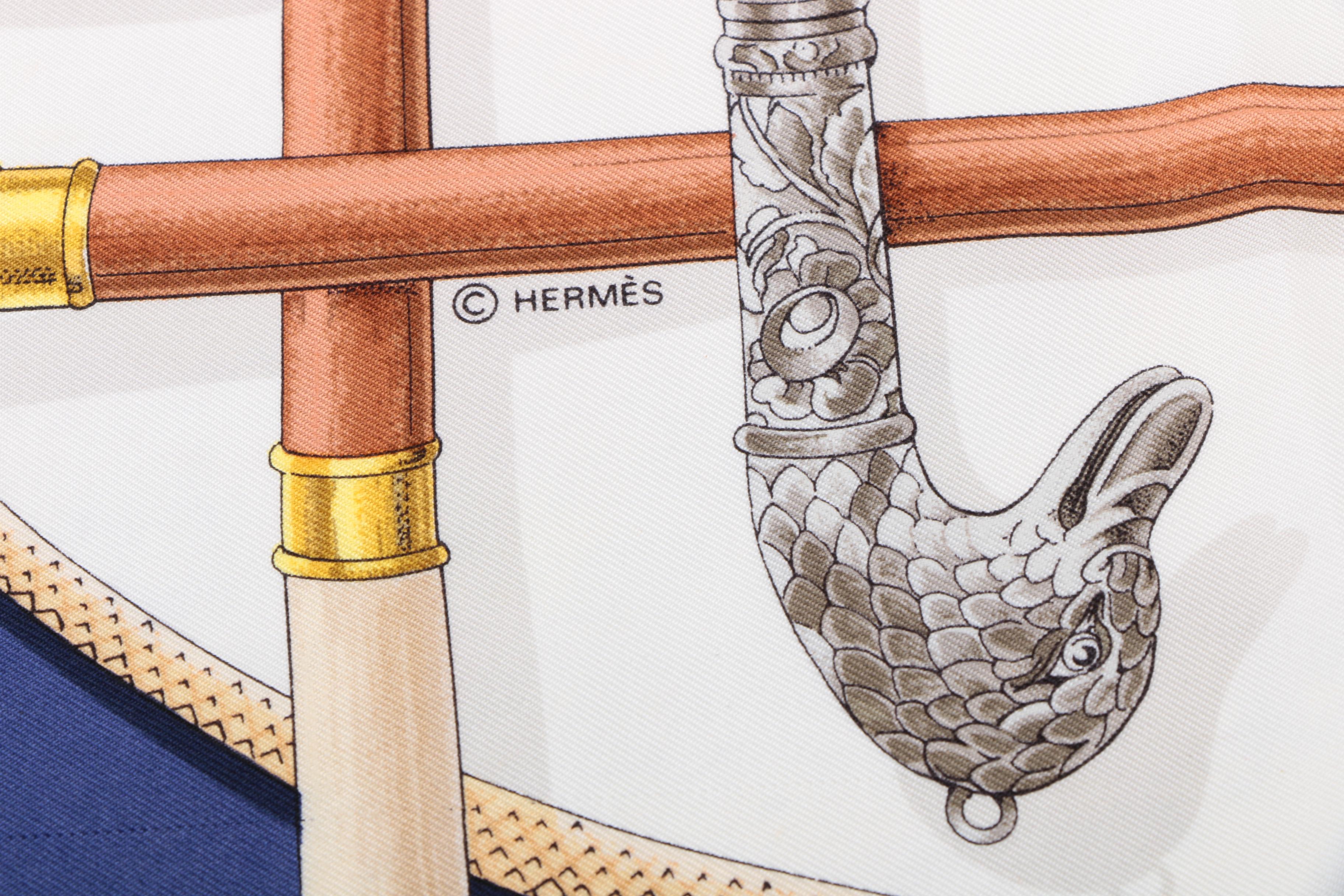 Hermès of Paris "Cannes & Pommeaux" Scarf