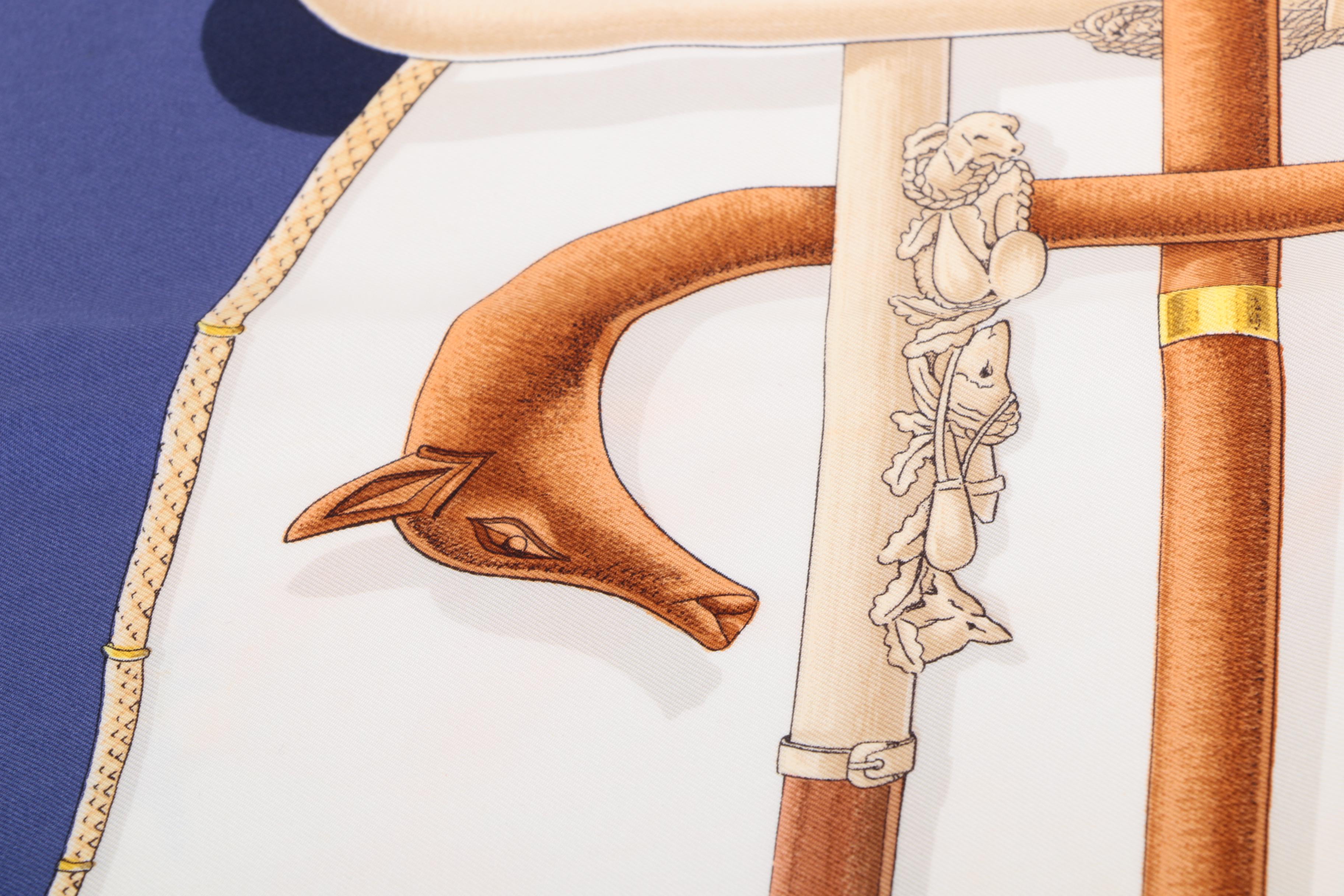 Hermès of Paris "Cannes & Pommeaux" Scarf