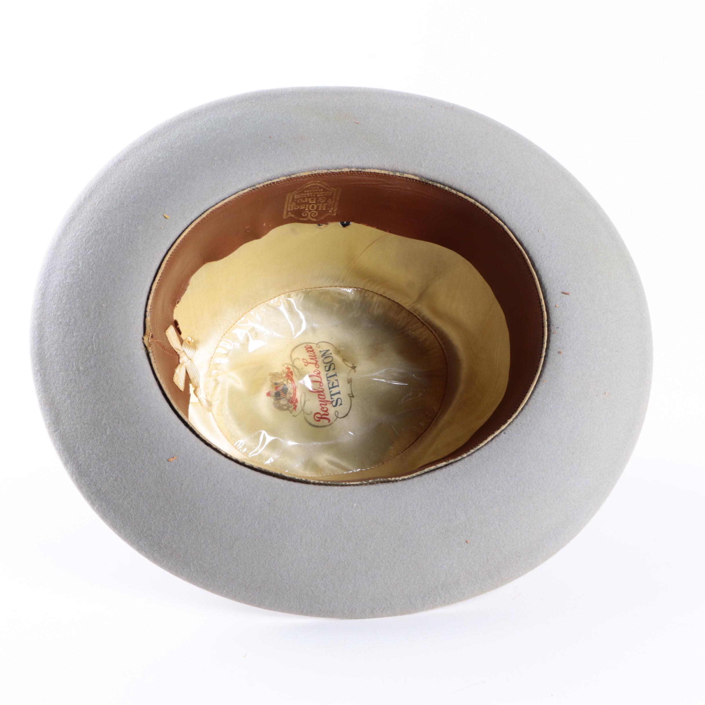 Men's Circa 1956 Vintage Stetson Royal De Luxe Homburg Hat