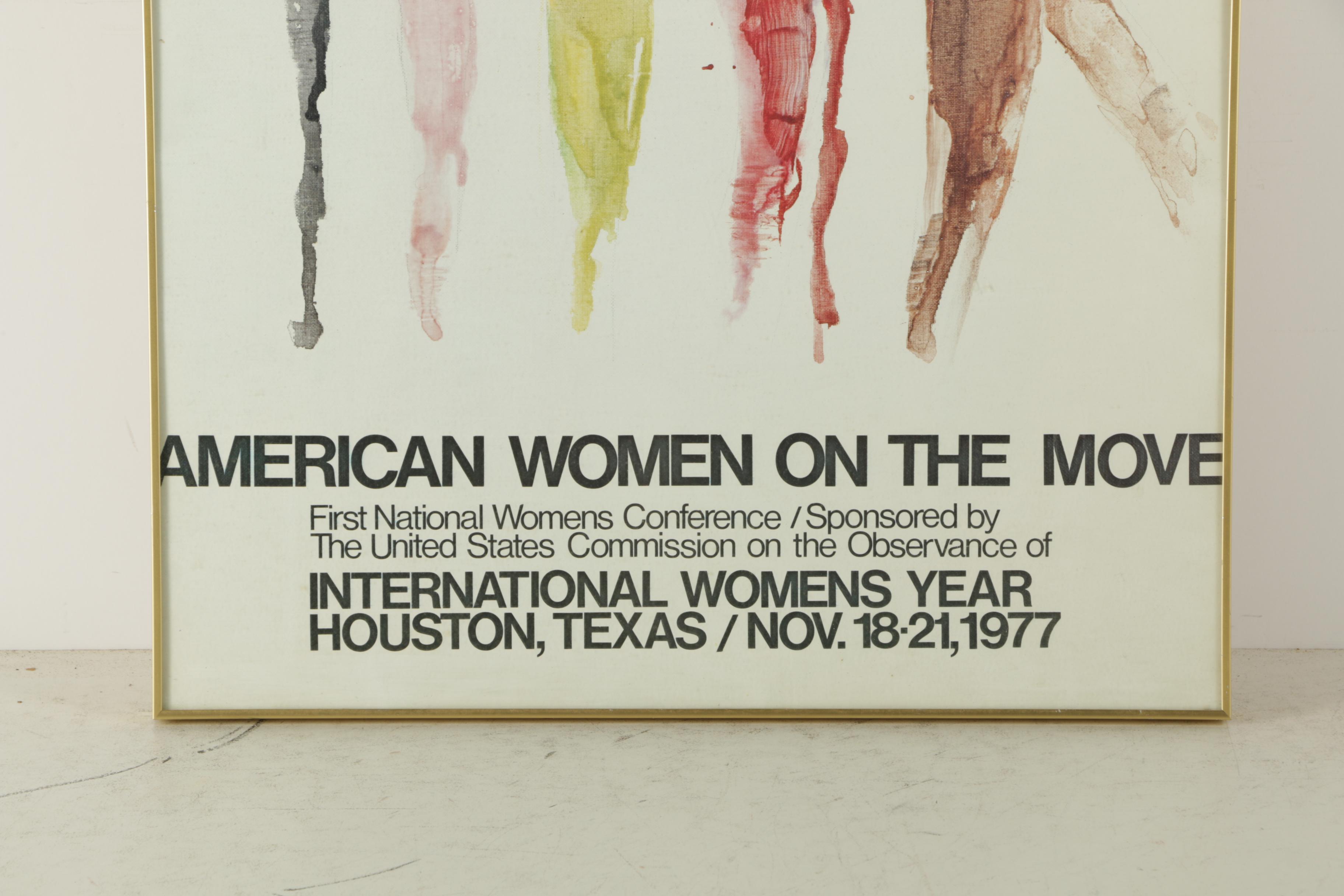 1977 "American Women on the Move" Poster from the National Women's Conference