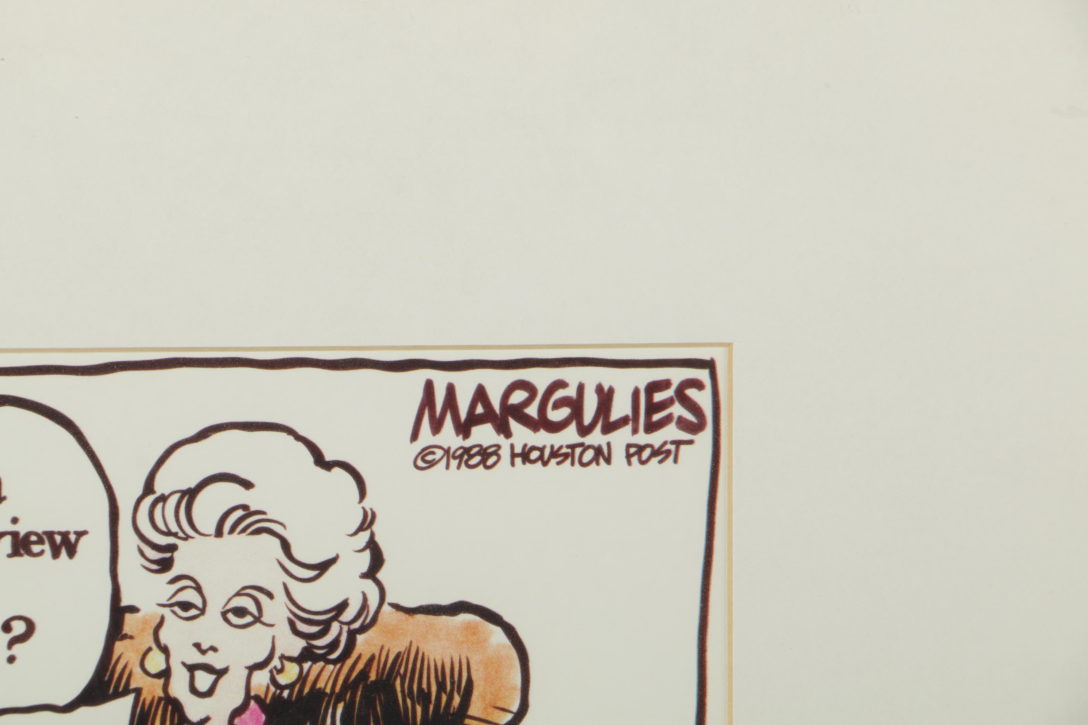 Reproduction Print of Cartoon After Jimmy Margulies for the Houston Post