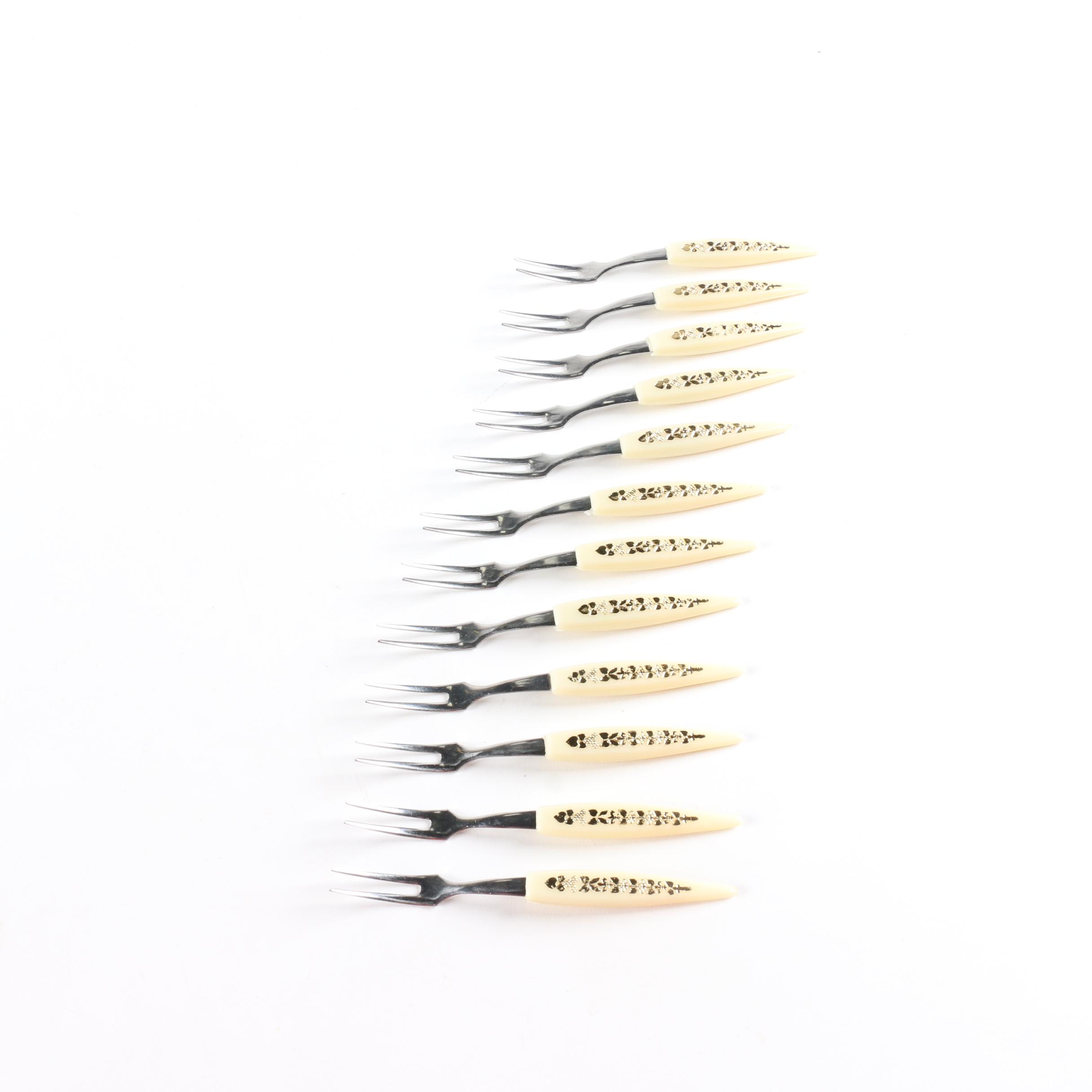 Mid-Century Unique & Sundry Creations Stainless Mini Forks