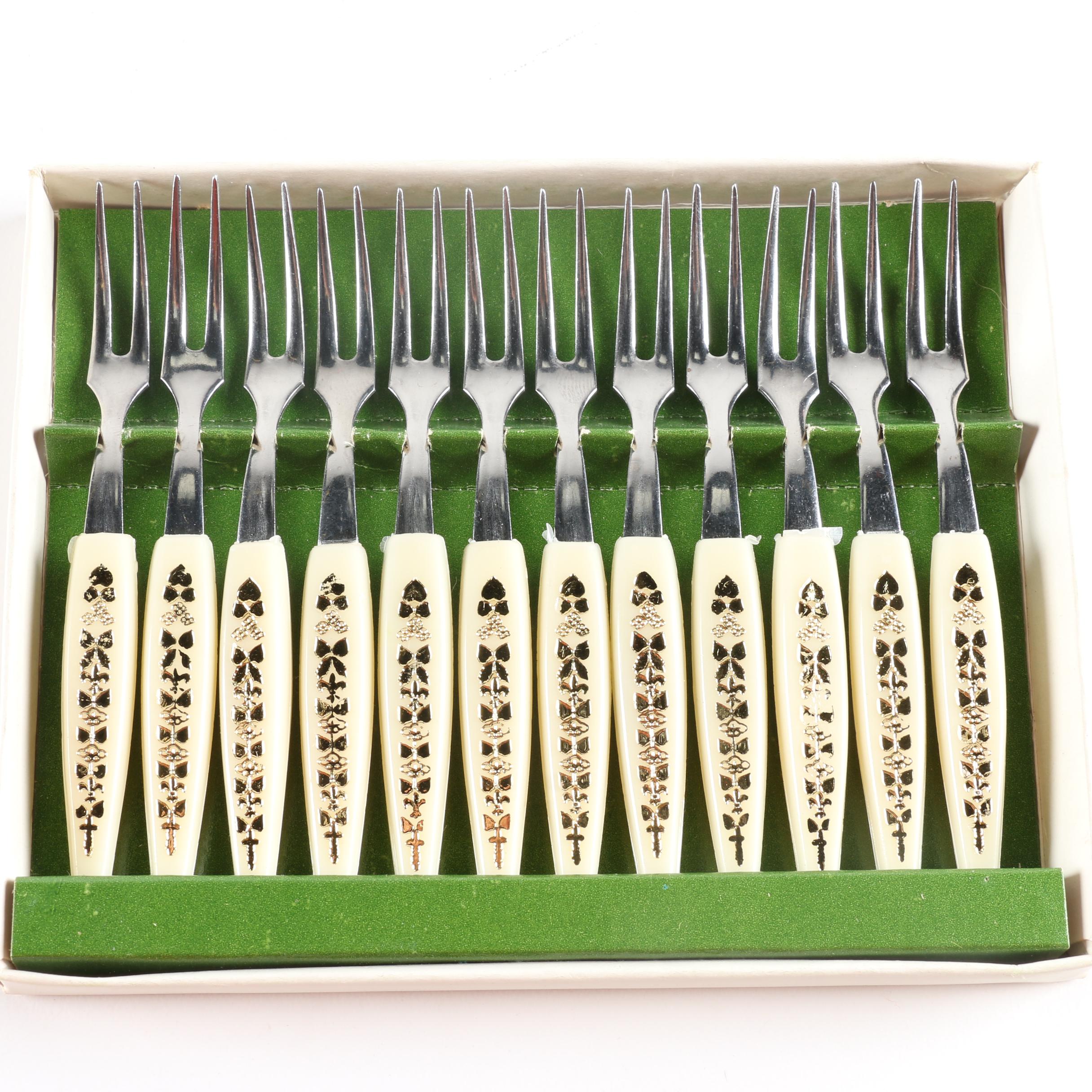 Mid-Century Unique & Sundry Creations Stainless Mini Forks