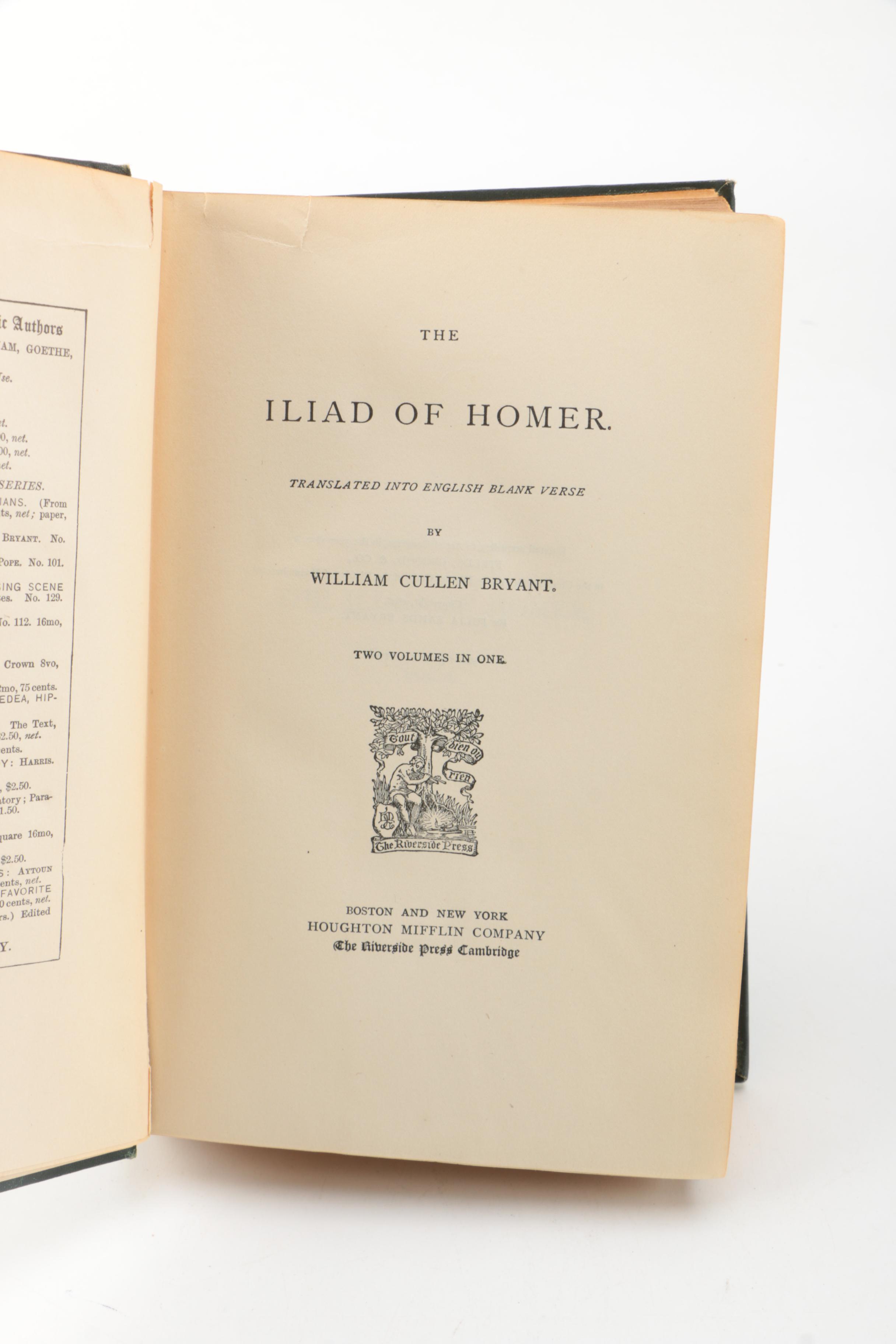 Five Assorted Translations of "The Iliad" and "The Odyssey"