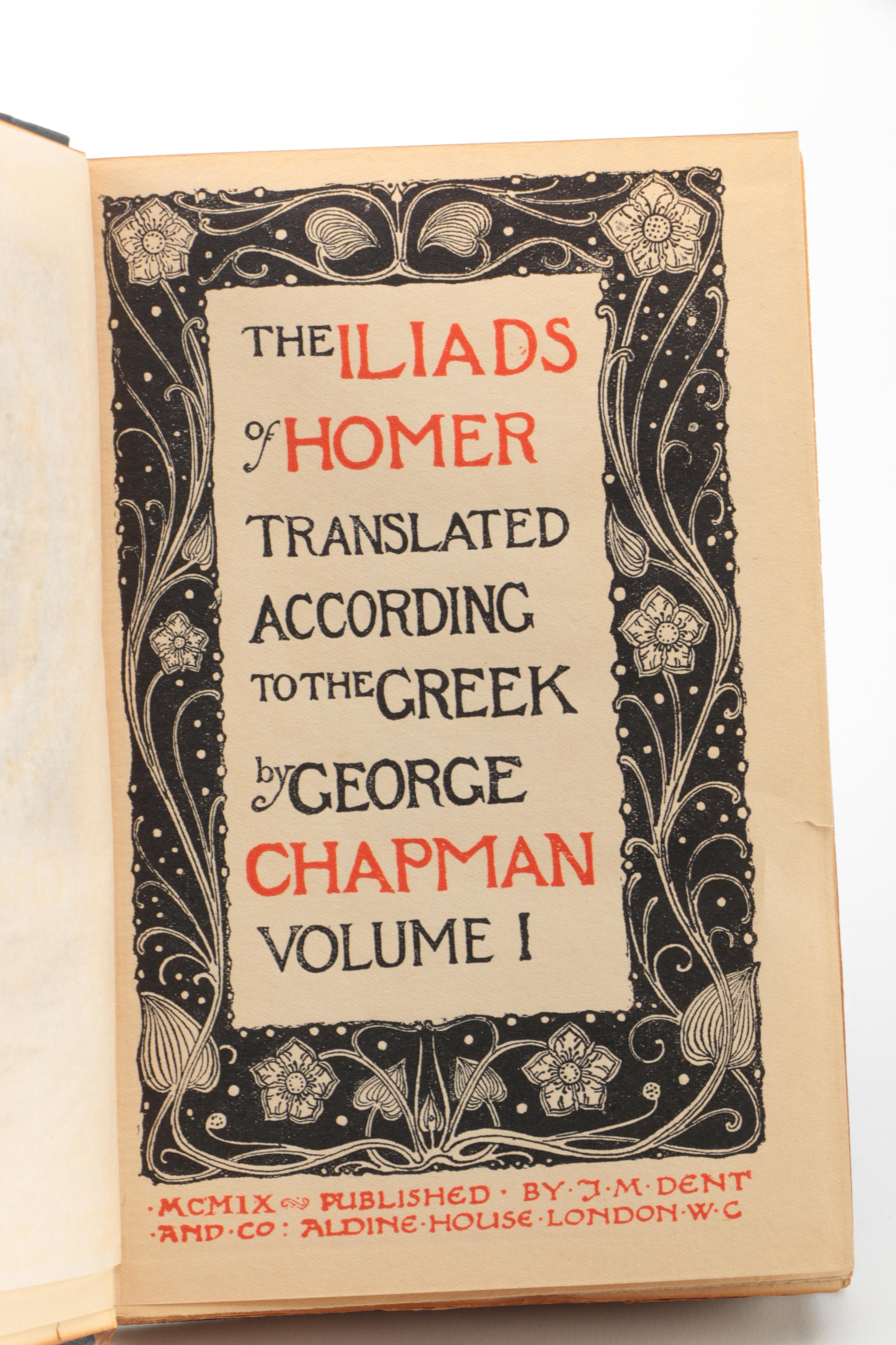 Five Assorted Translations of "The Iliad" and "The Odyssey"