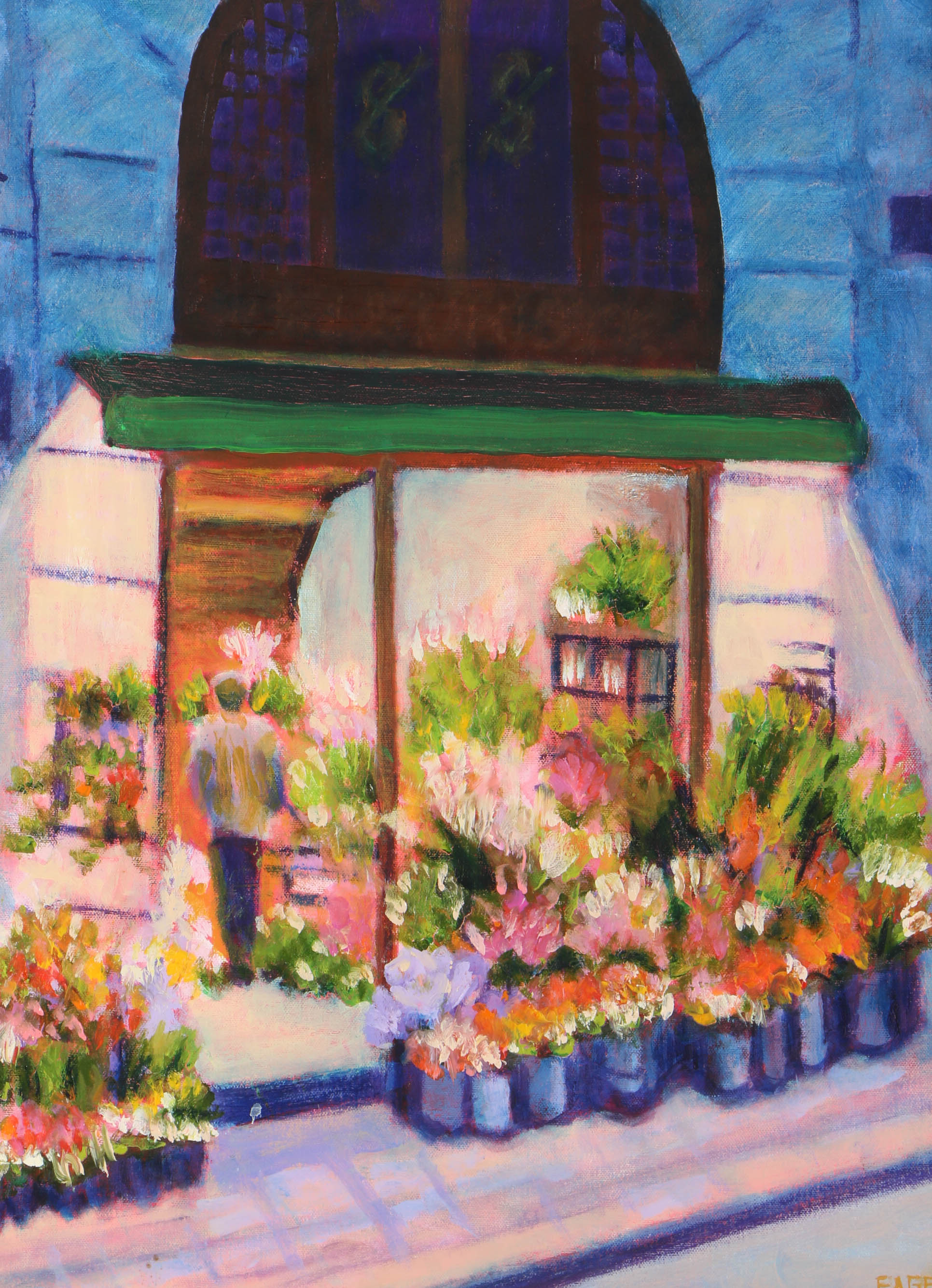 Bill Eagan Oil on Canvas "La Fleuriste"
