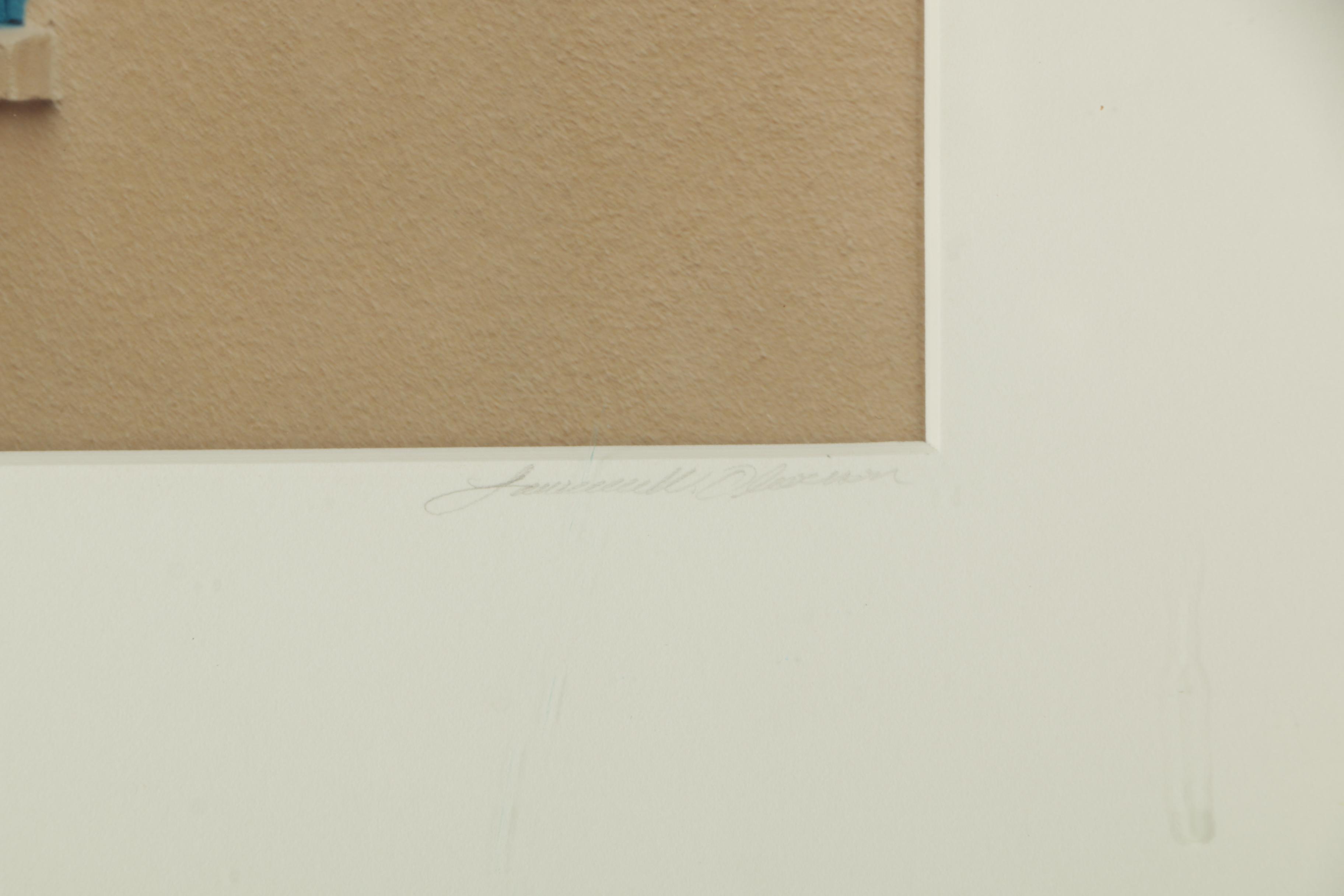 Lawrence W. Oliverson Color Photographic Print of Blue Window