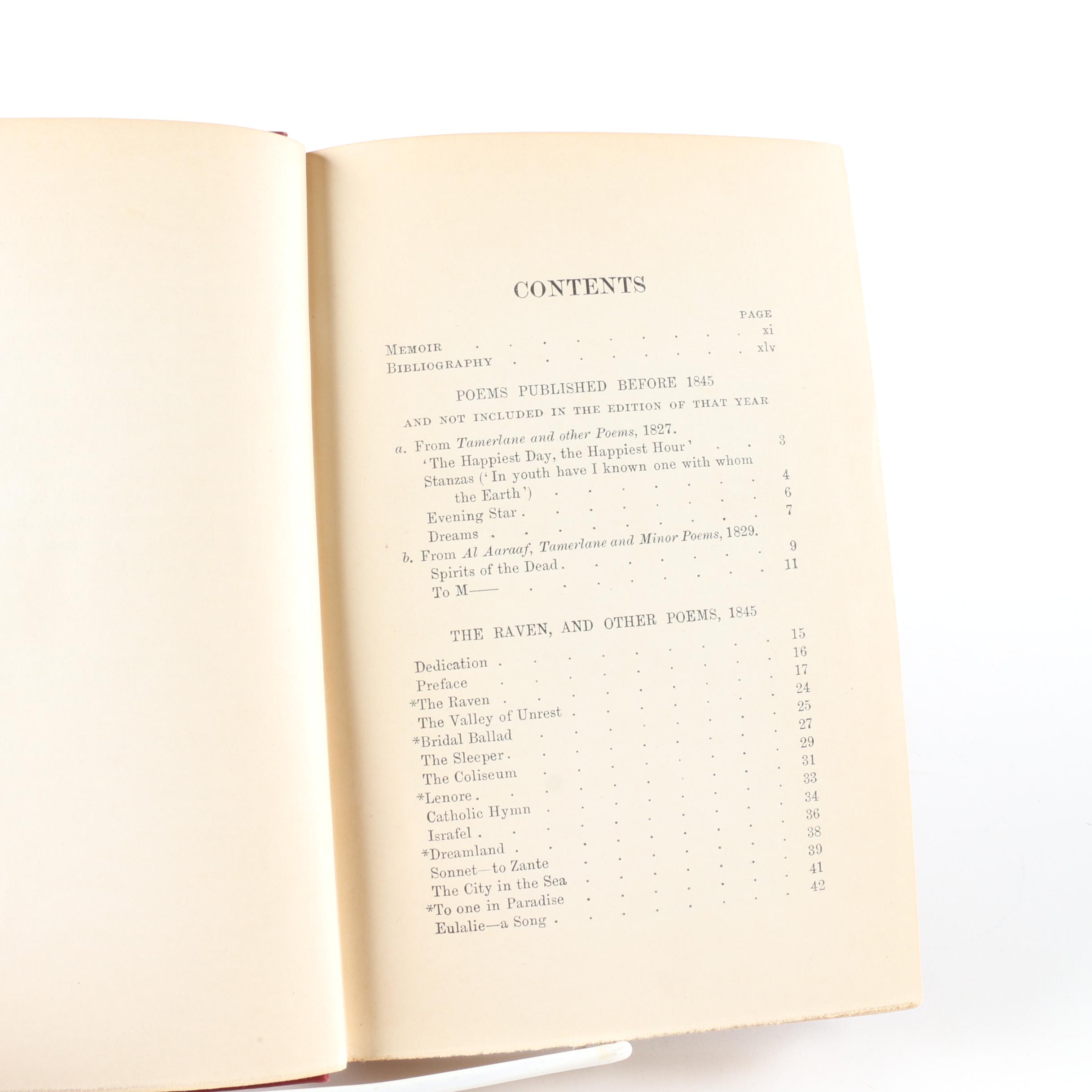 Antique Edgar Allen Poe Books