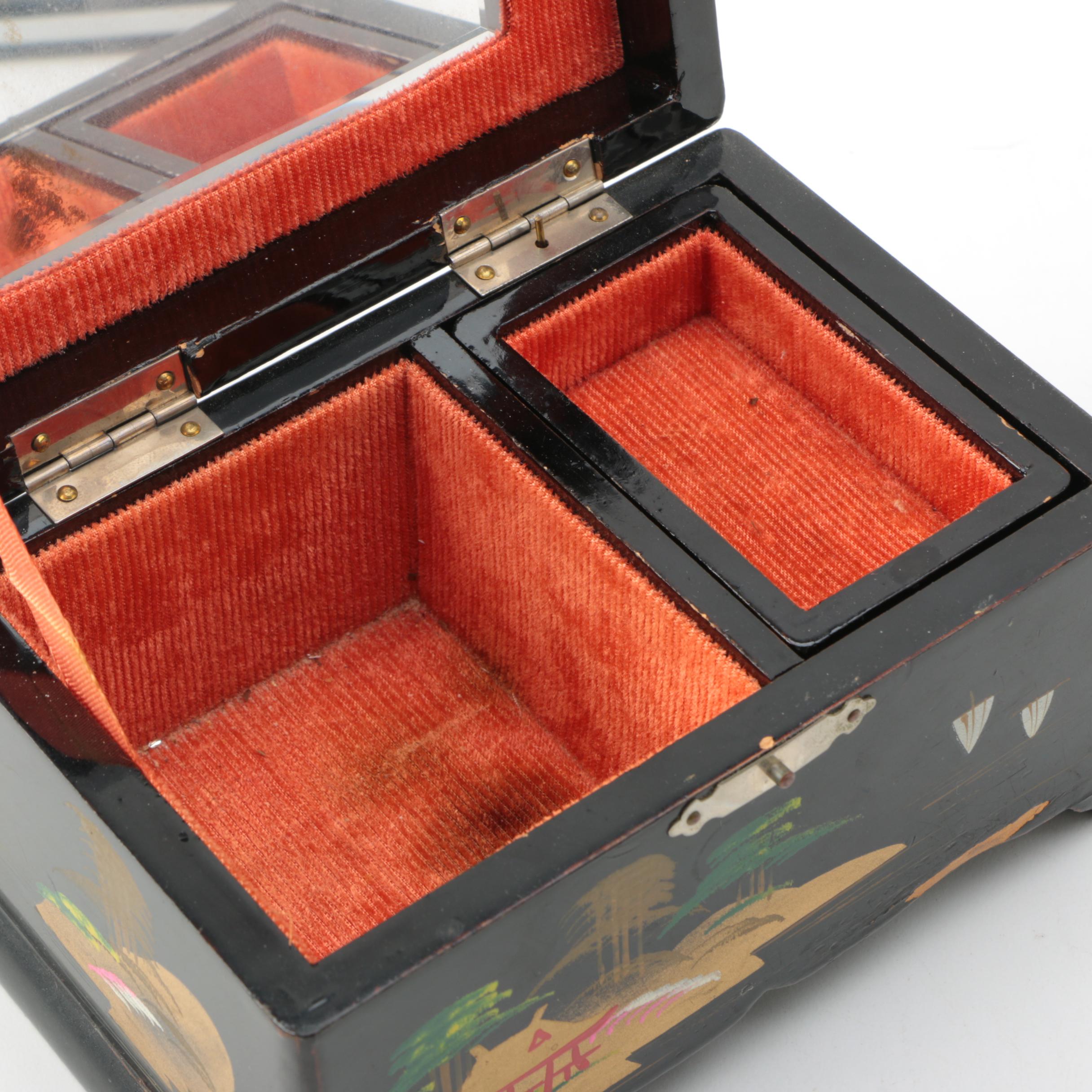 Japanese Abalone Inlay Jewelry Box