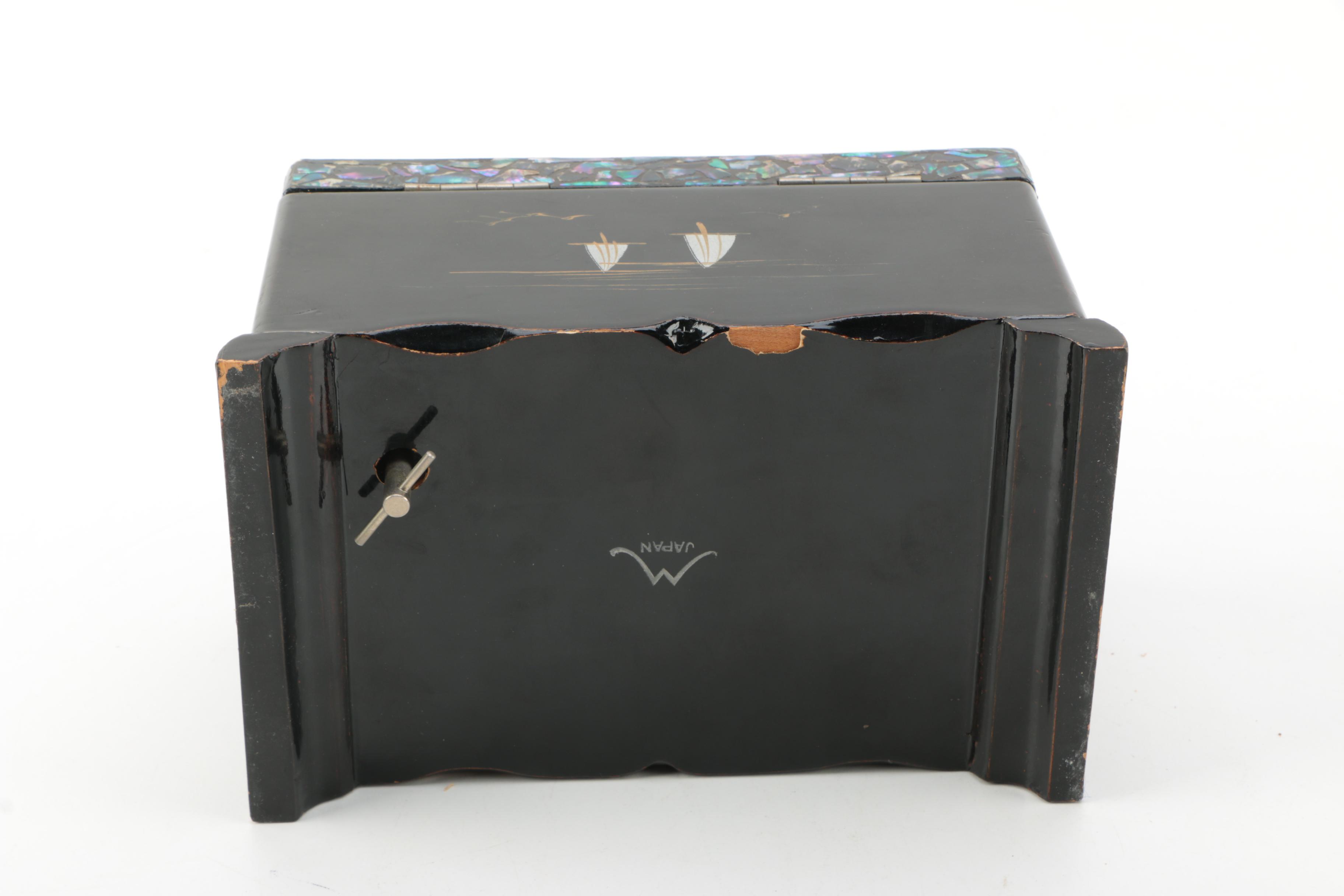 Japanese Abalone Inlay Jewelry Box