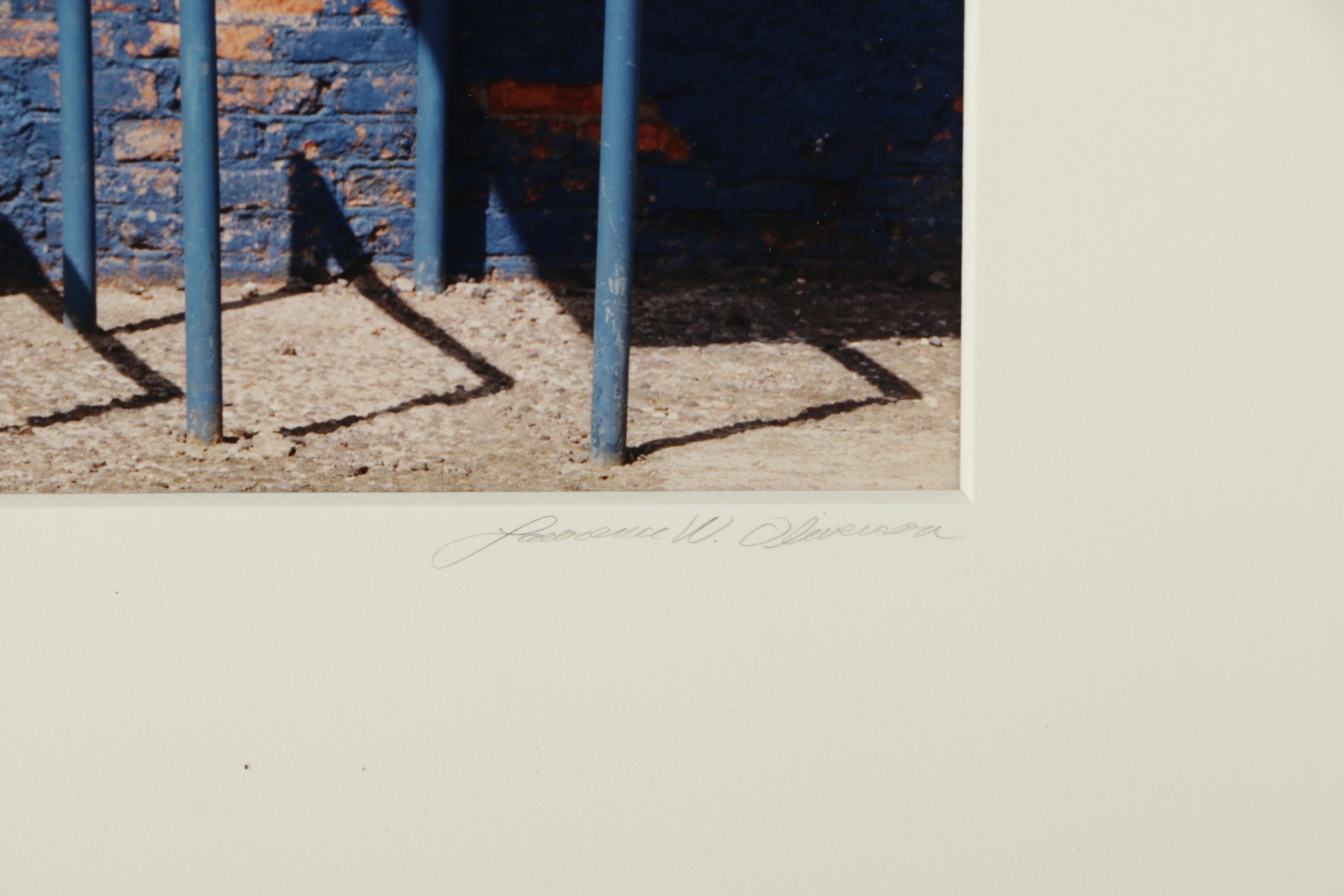 Lawrence W. Oliverson Color Photographic Print of Blue Building