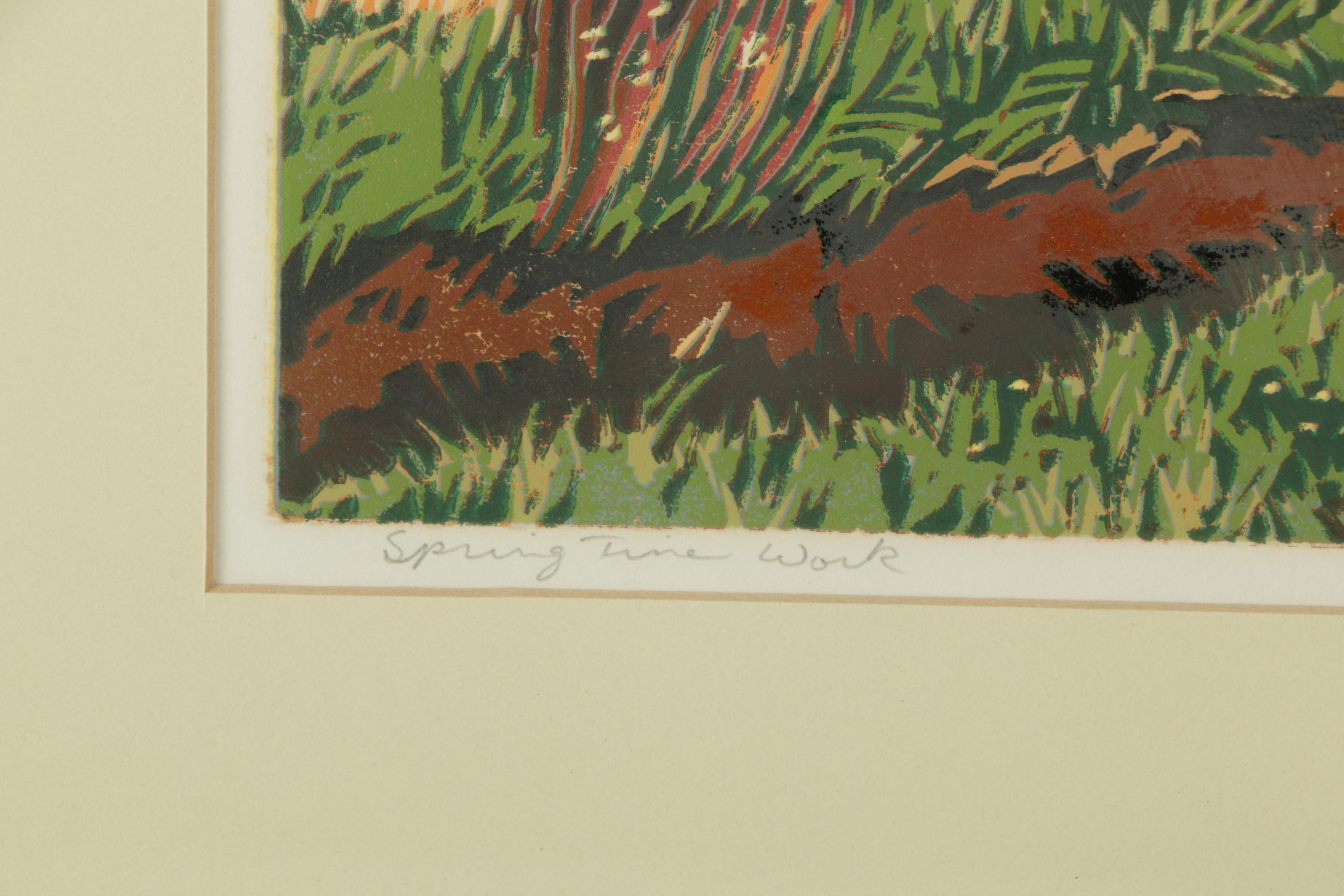 Limited Edition Serigraph on Paper "Spring Time Work"