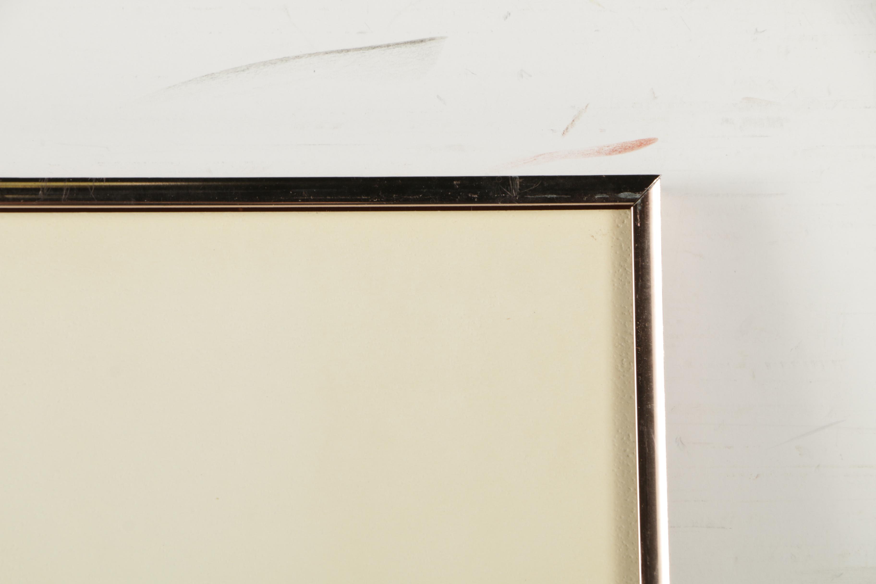 Vivienne Lee 1980s Watercolor Painting on Paper of Chinese Village Landscape