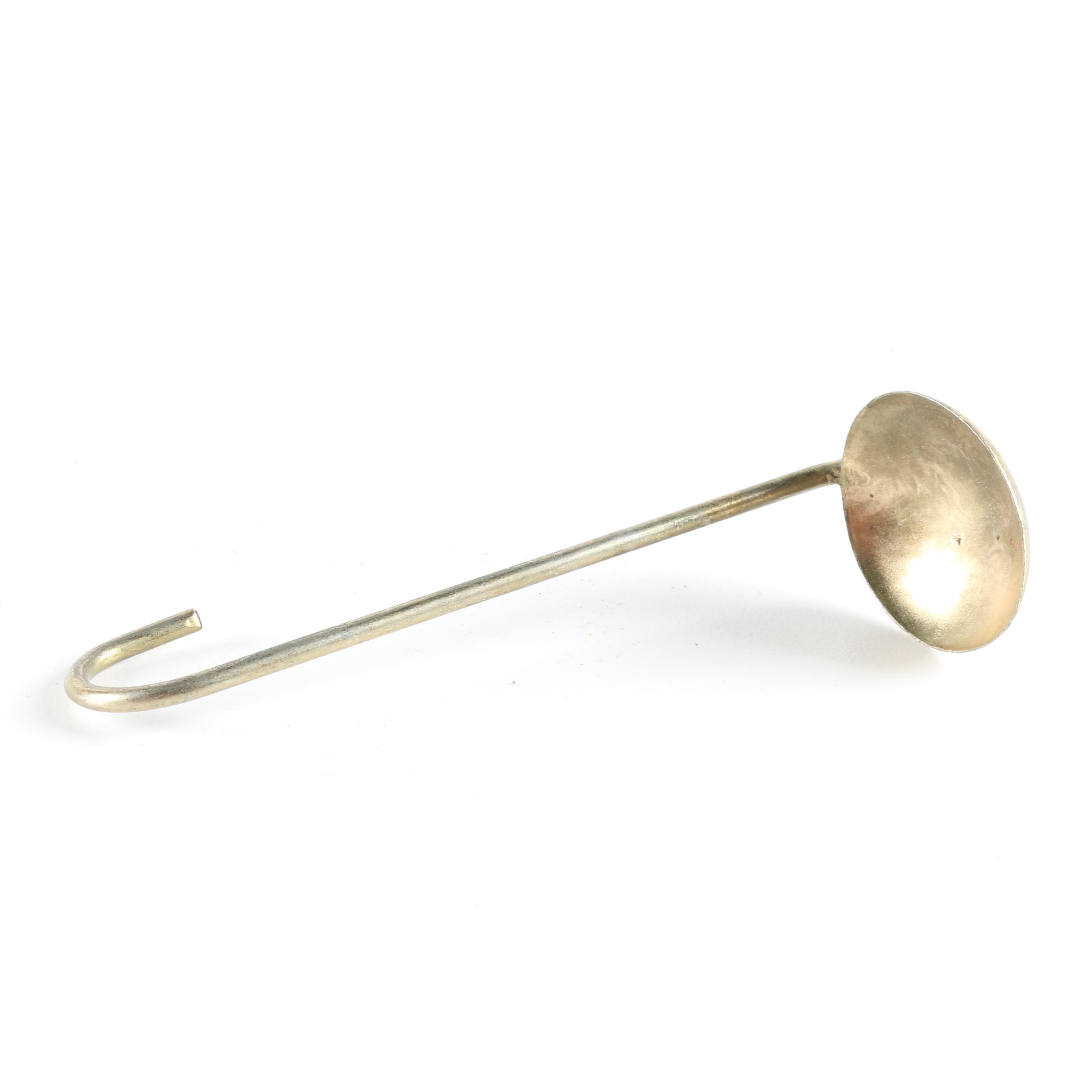 Brass Ash Receiver, Wooden Decor and Ladle