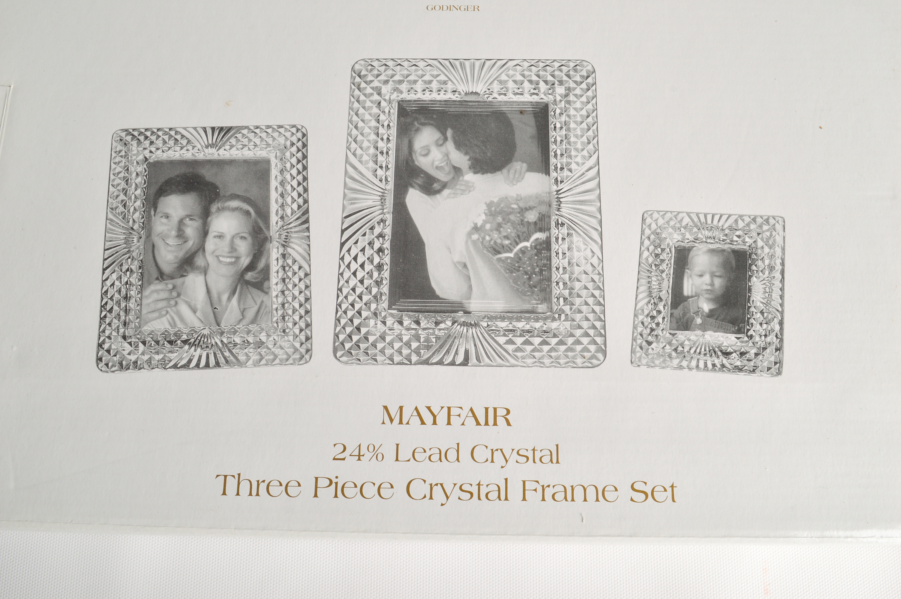 Gorham and Godinger "Shannon" Crystal Picture Frames