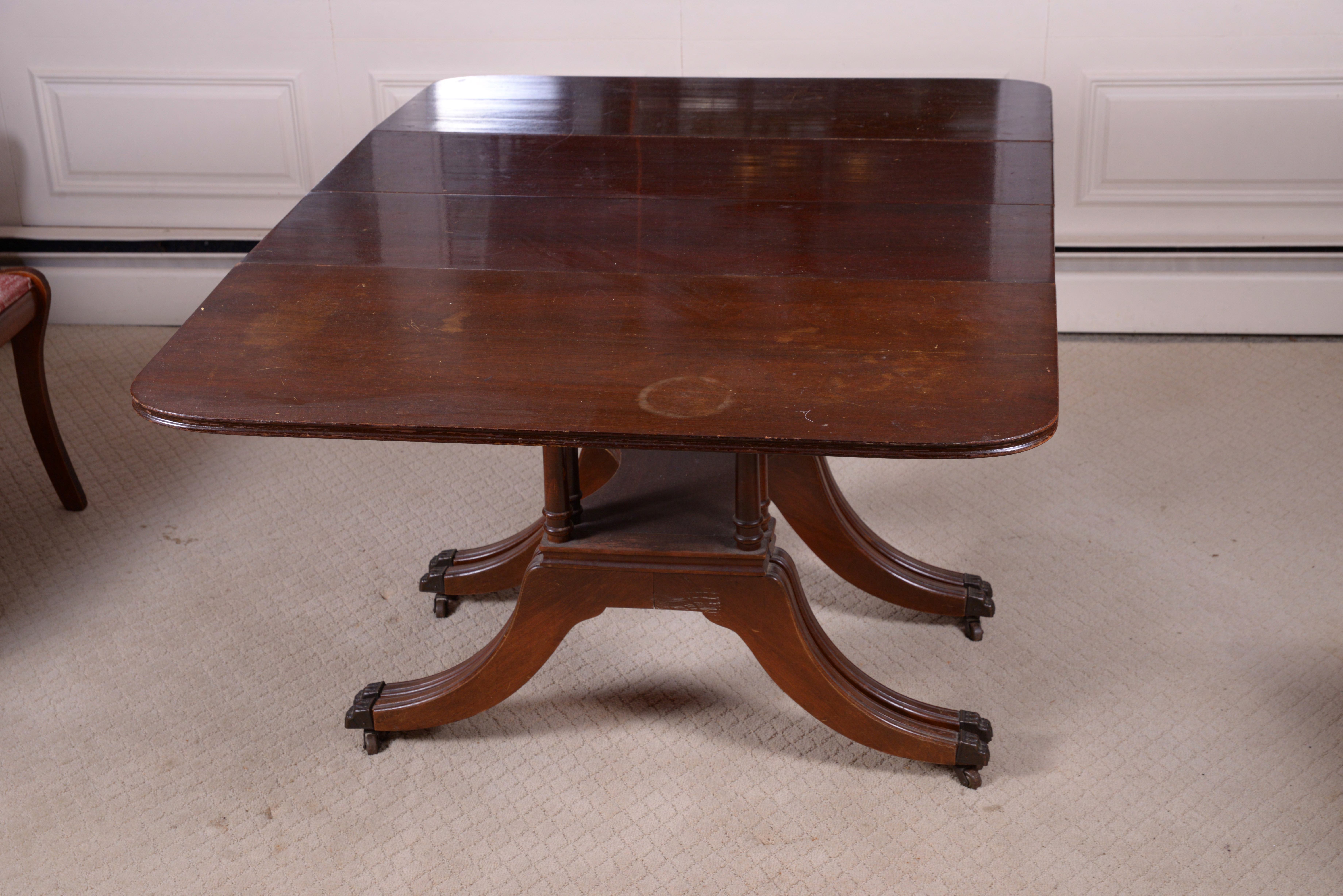 Duncan Phyfe Style Dining Table and Chairs