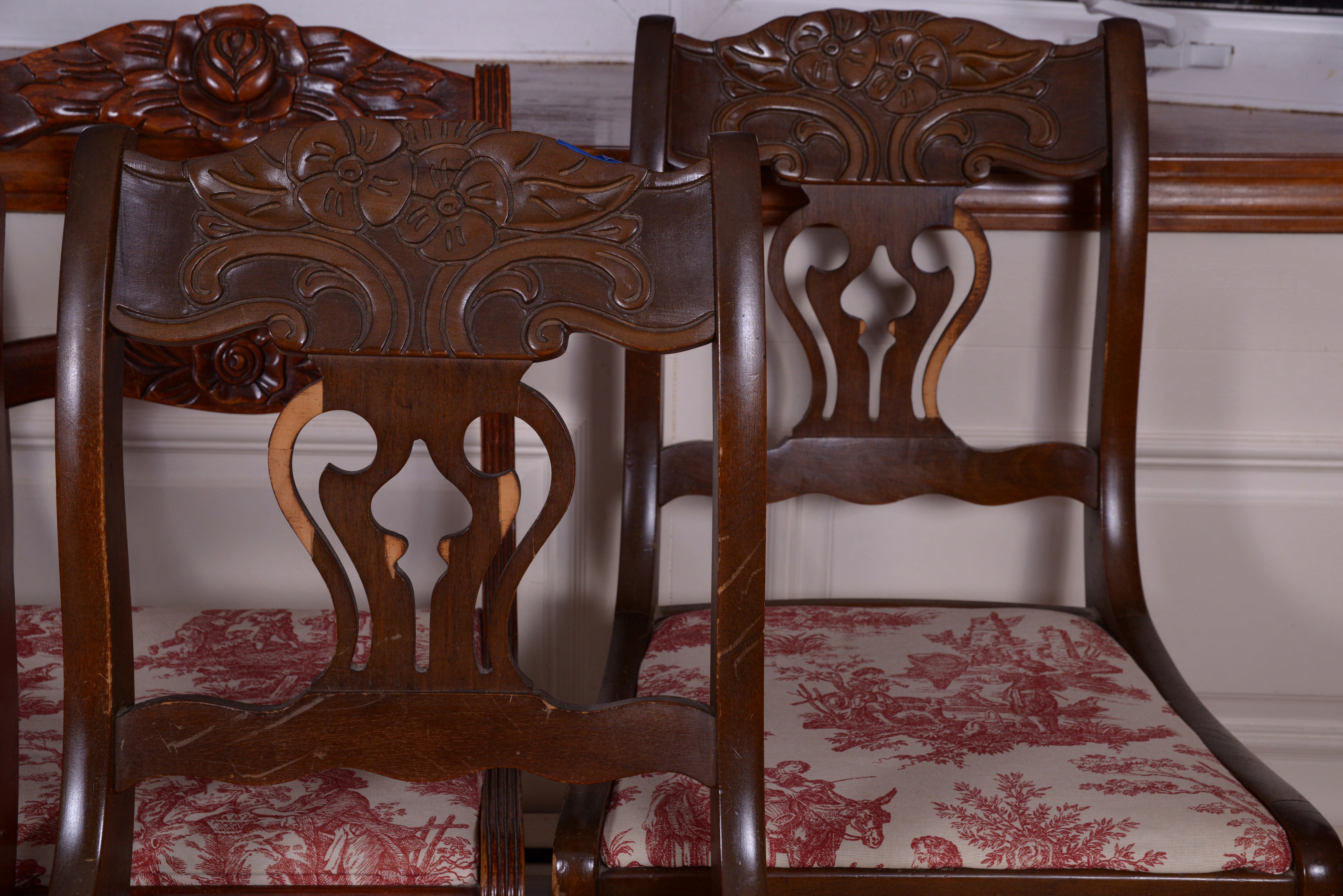 Duncan Phyfe Style Dining Table and Chairs