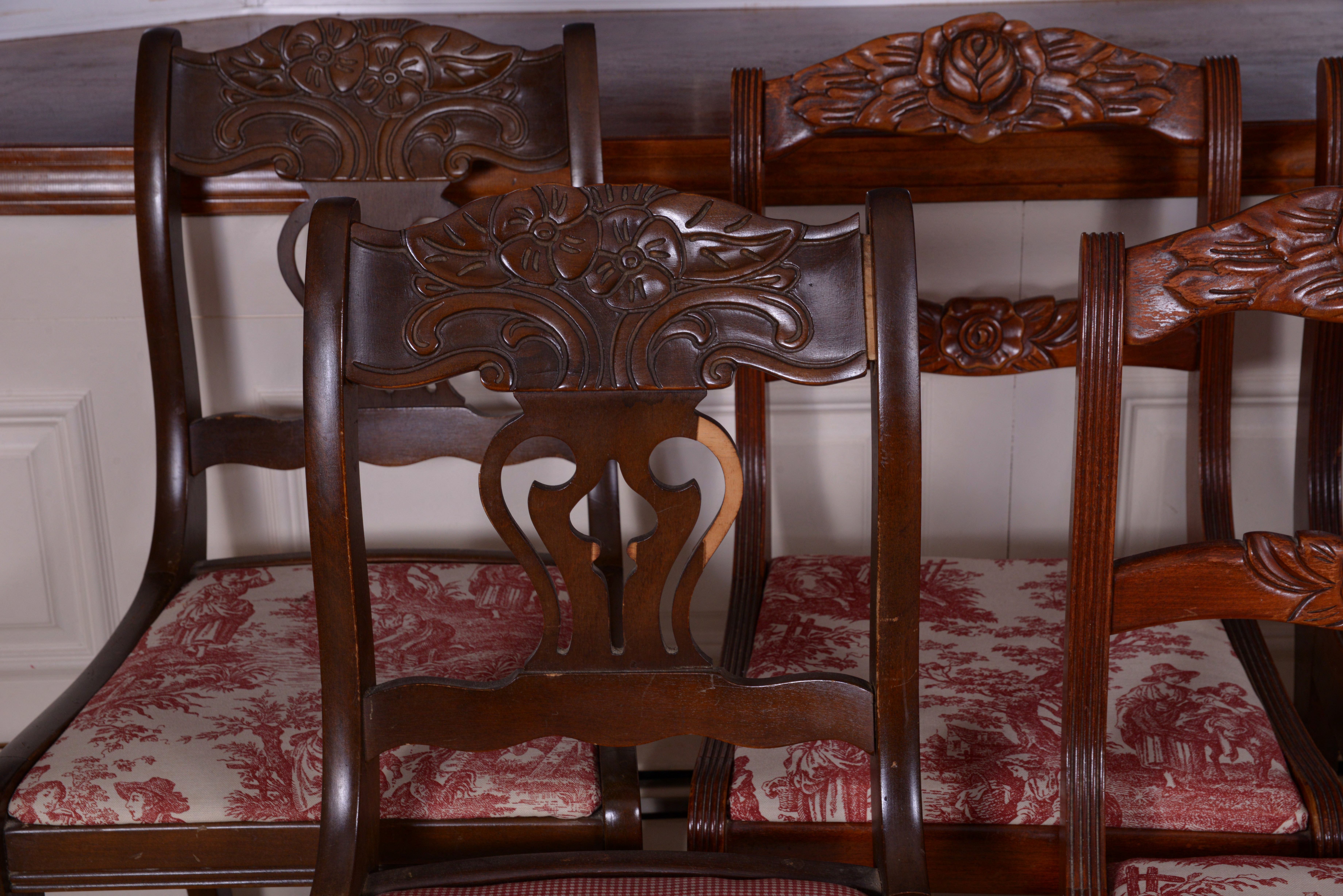 Duncan Phyfe Style Dining Table and Chairs