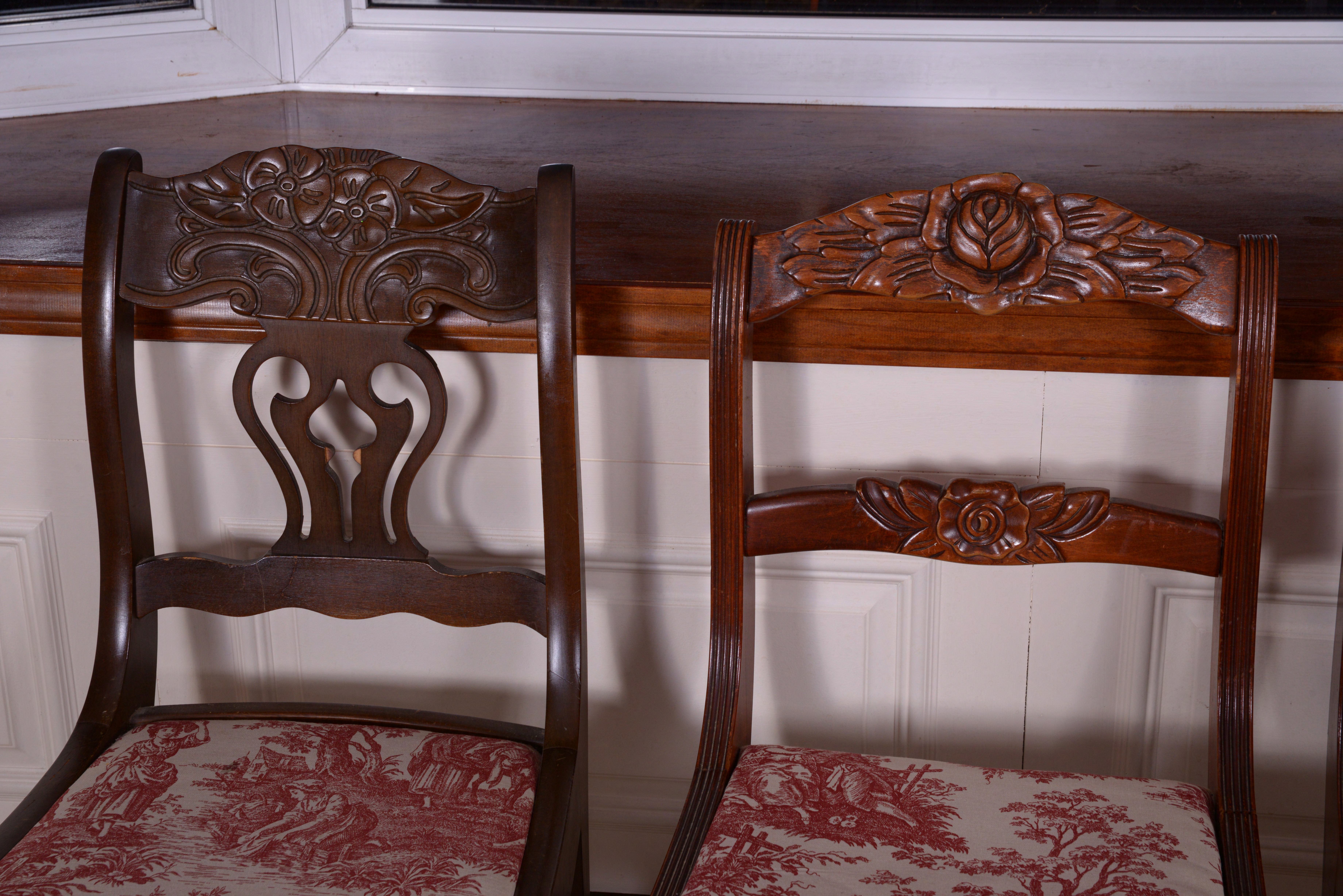 Duncan Phyfe Style Dining Table and Chairs